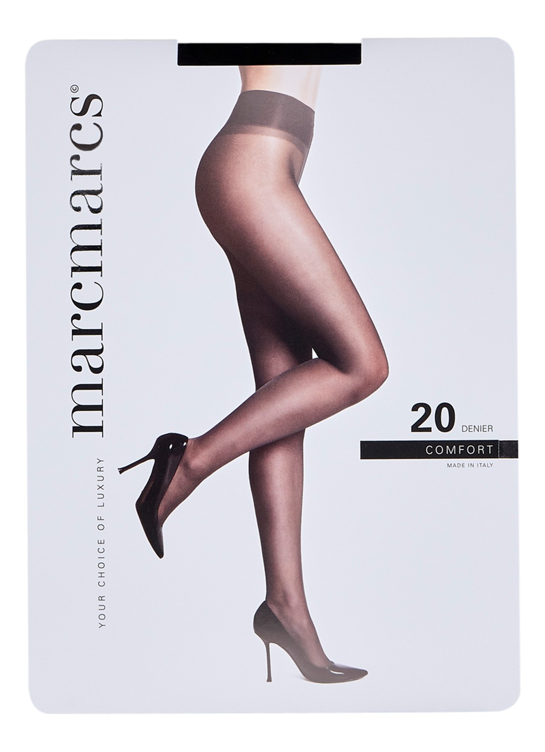 MarcMarcs Comfort panty in 20 denier  - voorkant 2 zwart