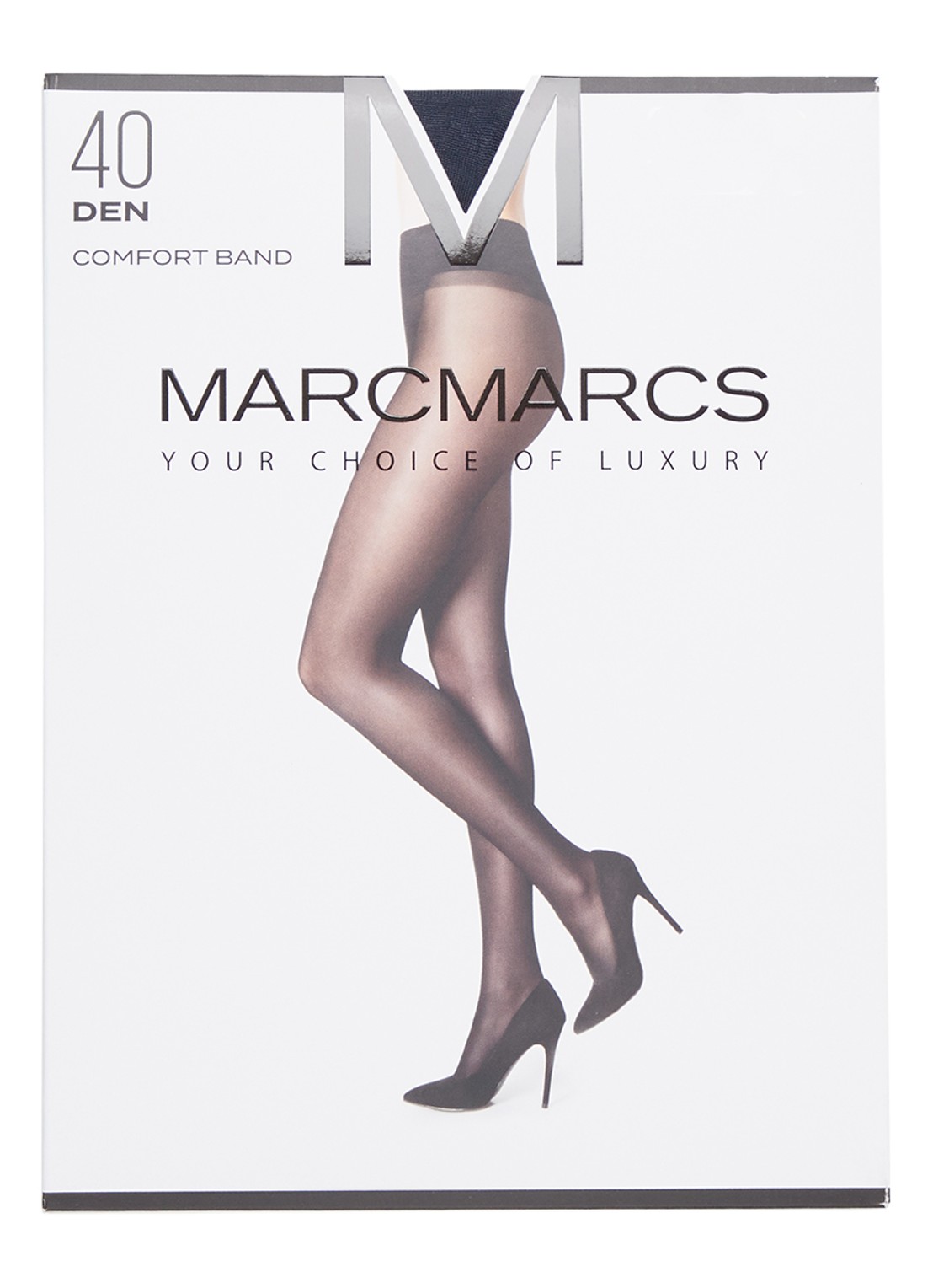 MarcMarcs Comfort panty in 40 denier met zijdeglans - voorkant donkerblauw