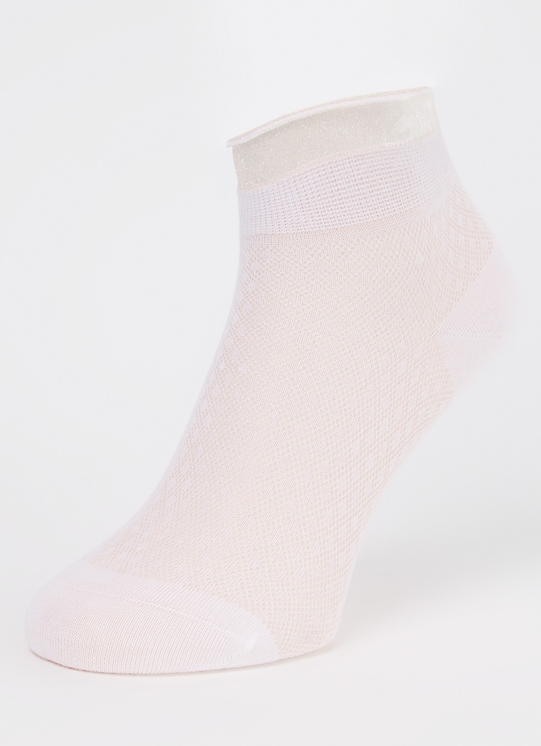 MarcMarcs Hazel sokken met lurex en logo - detail 3 wit
