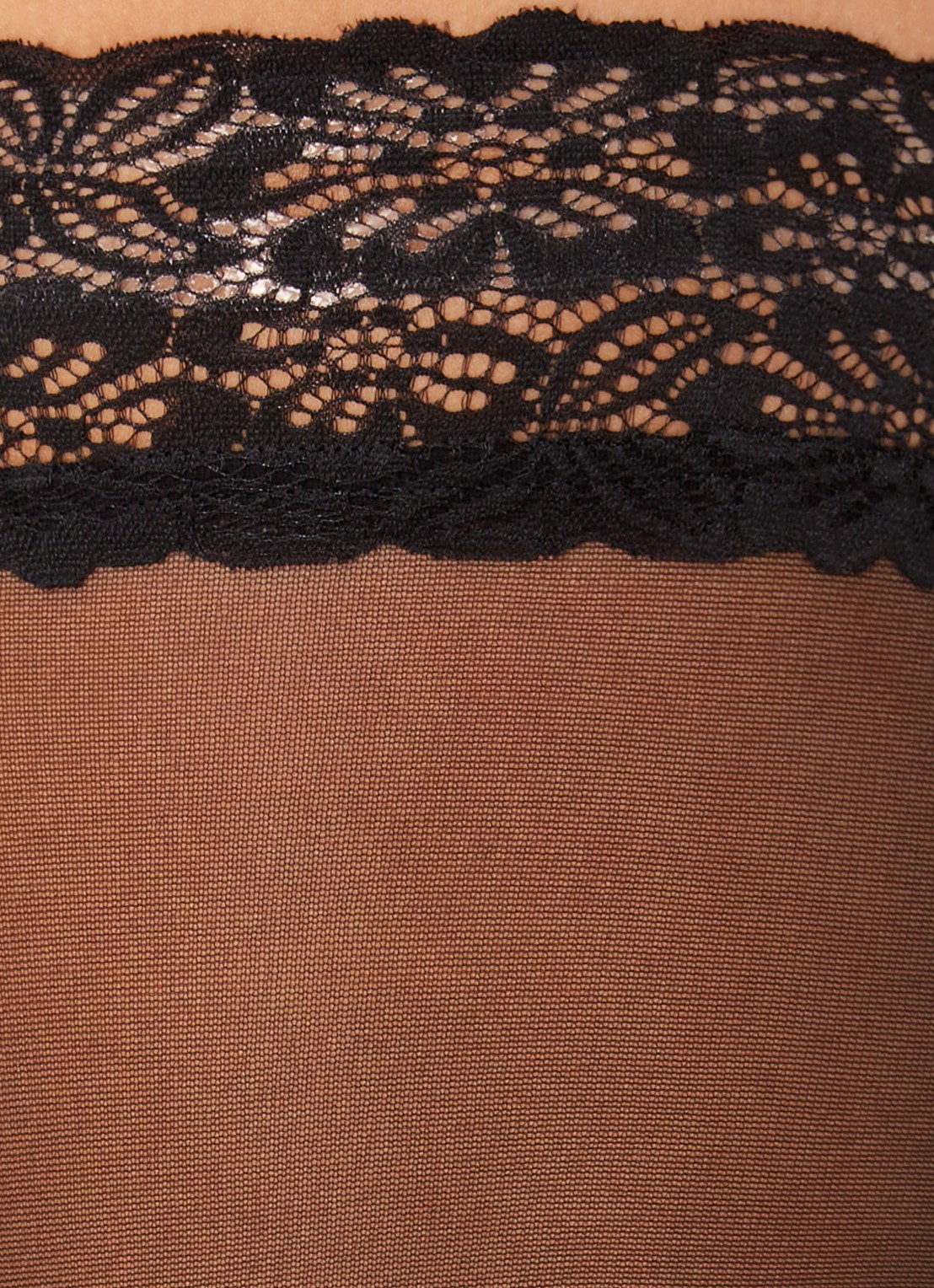 MarcMarcs Hold-ups in 20 denier met kant - detail zwart