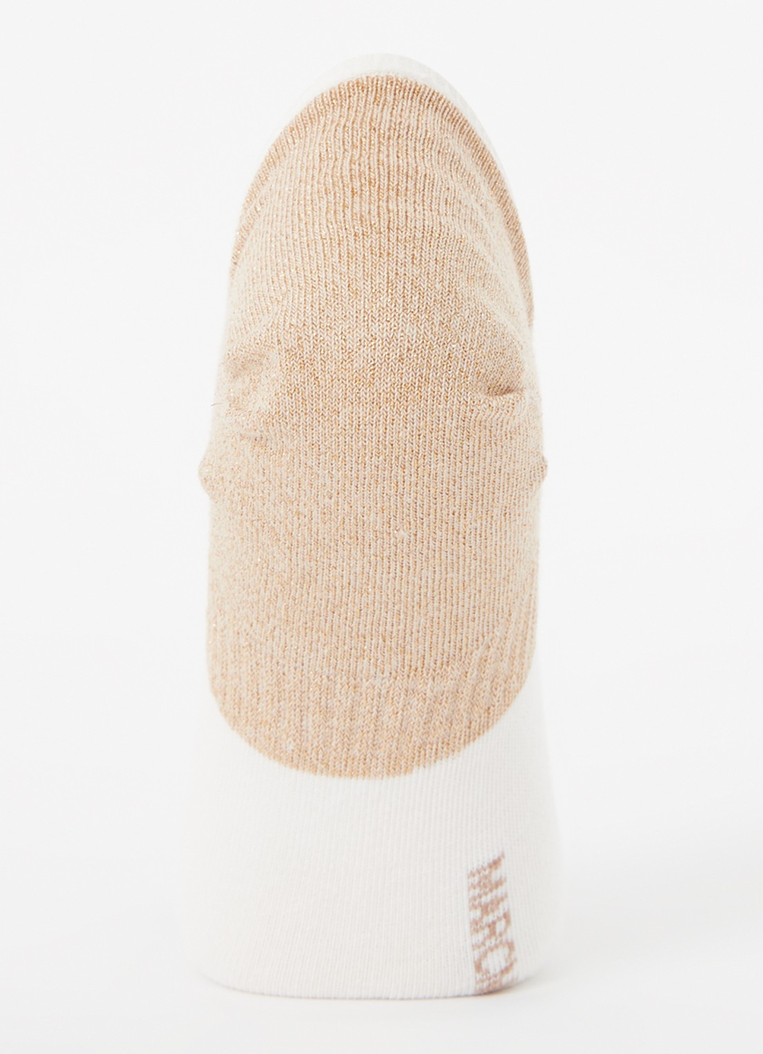 MarcMarcs Livia sneakersokken met lurex - voorkant 3 gebroken wit