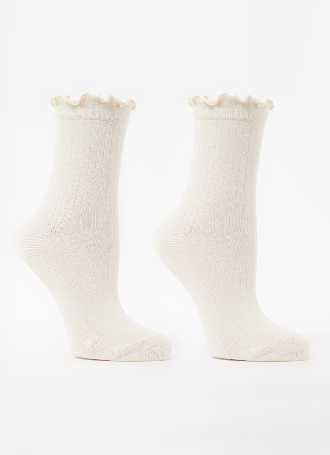 MarcMarcs Mikkie sokken in 2-pack - voorkant 2 creme