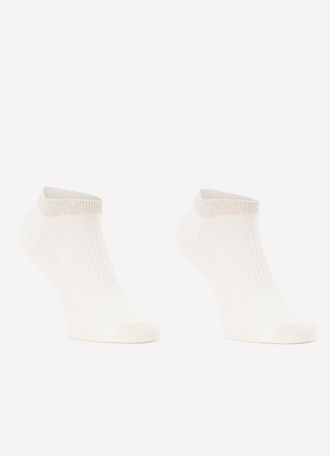 MarcMarcs Moscow sneakersokken met glitter in 2-pack - voorkant ivoor