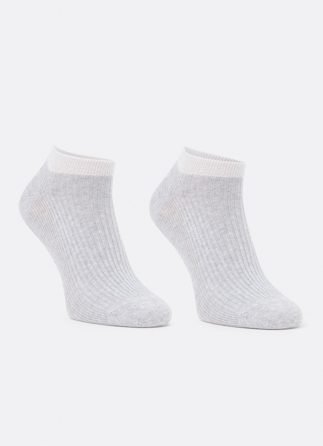 MarcMarcs Moscow sneakersokken met glitter in 2-pack - voorkant lichtgrijs