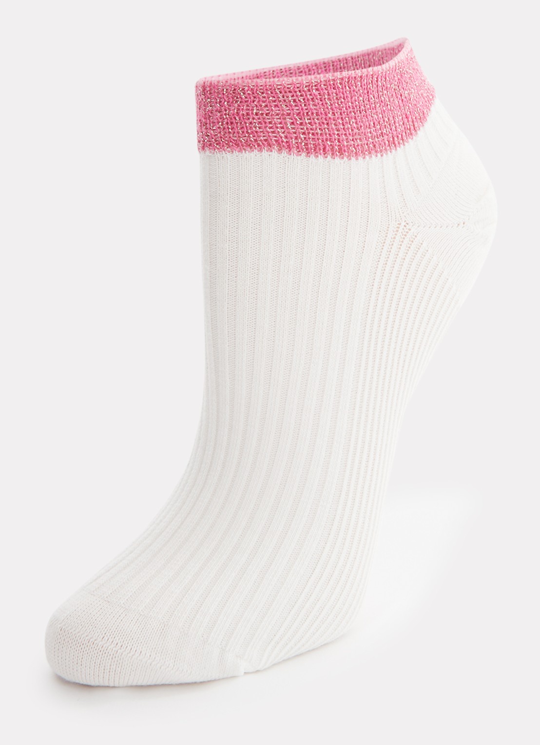 MarcMarcs Moscow sneakersokken met glitter in 2-pack - detail 3 roze