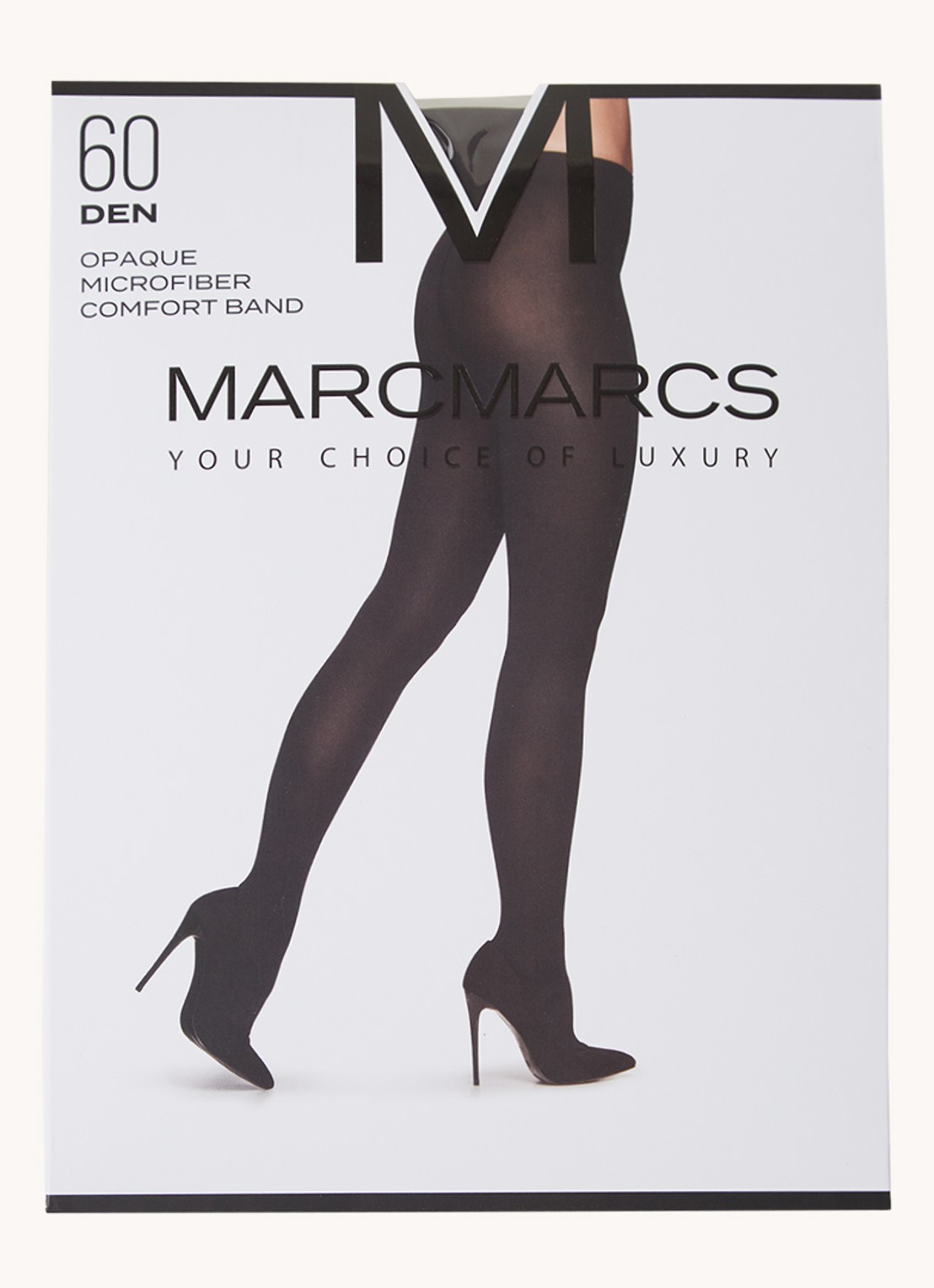MarcMarcs Panty in 60 denier  - voorkant 3 zwart