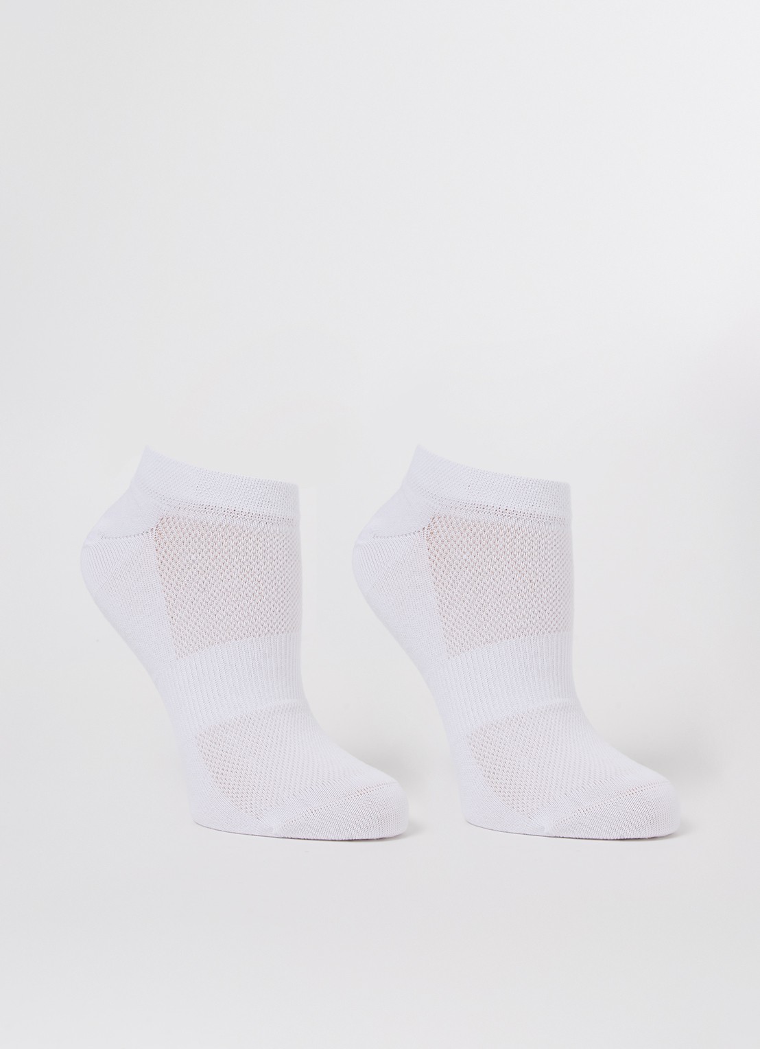 MarcMarcs Sneakersokken in 2-pack - voorkant wit