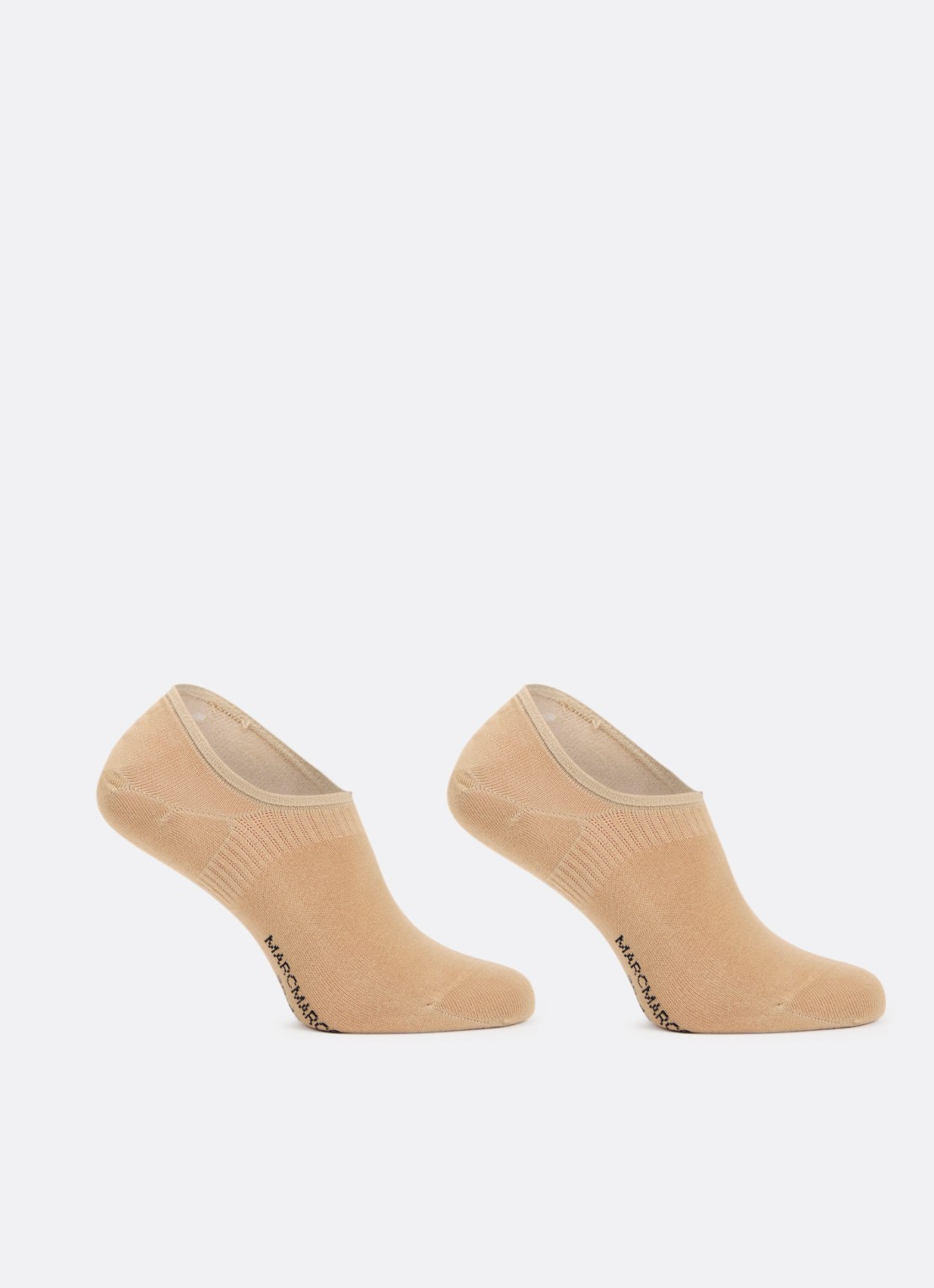 MarcMarcs Sneakersokken in 2-pack - voorkant 2 beige