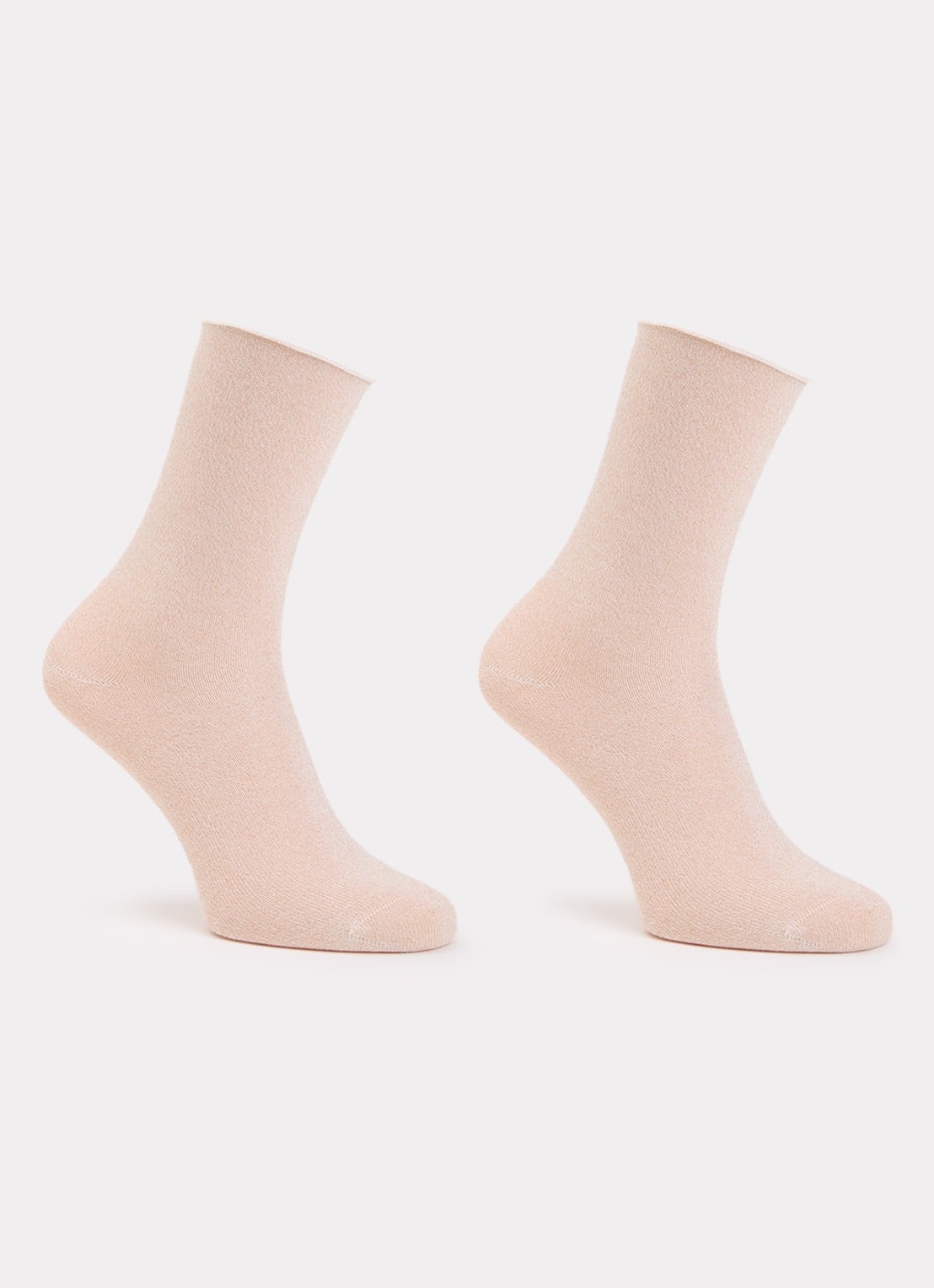 MarcMarcs Sokken met glitter in 2-pack - voorkant 2 creme