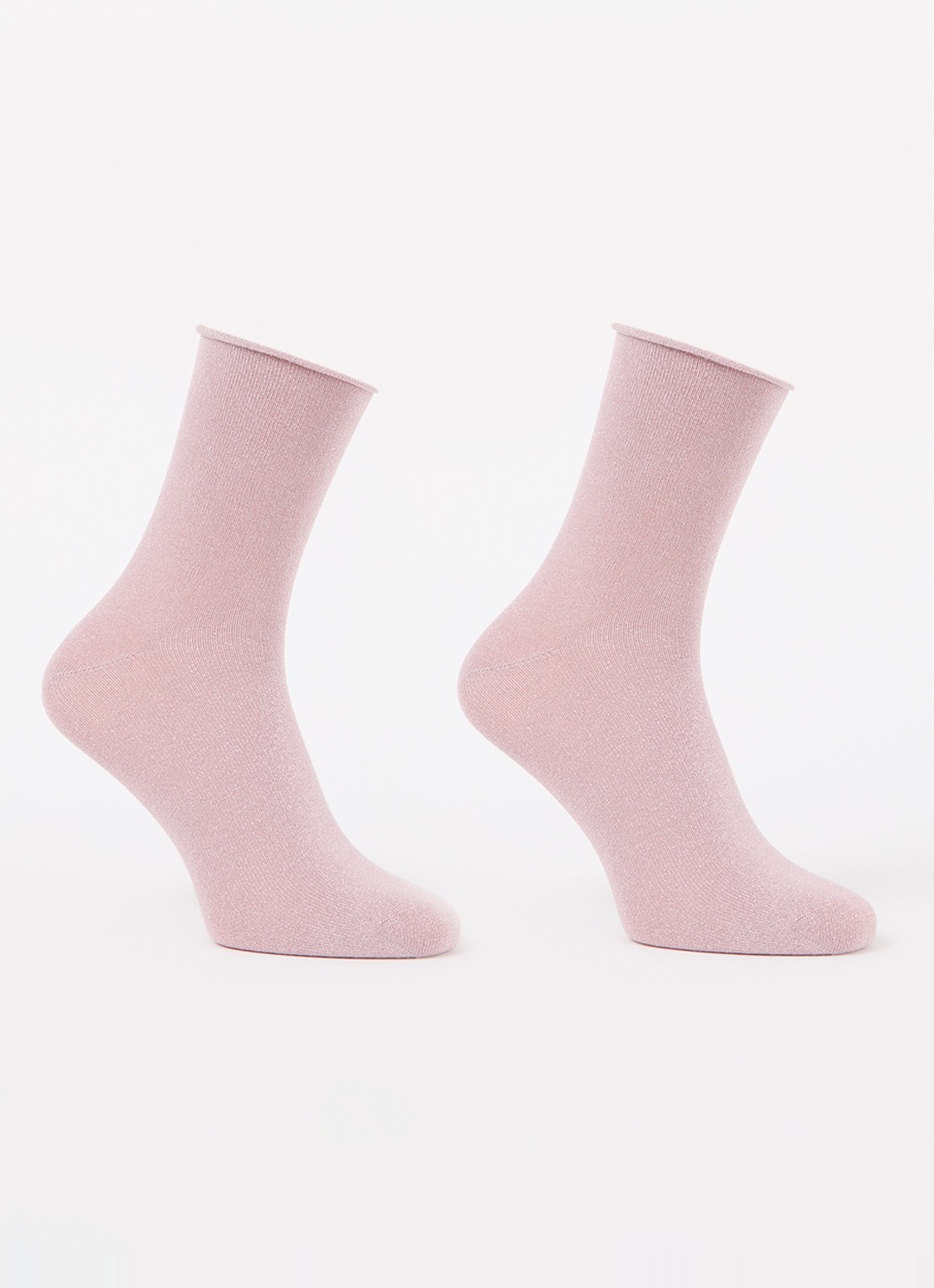 MarcMarcs Sokken met lurex in 2-pack - voorkant 2 oudroze