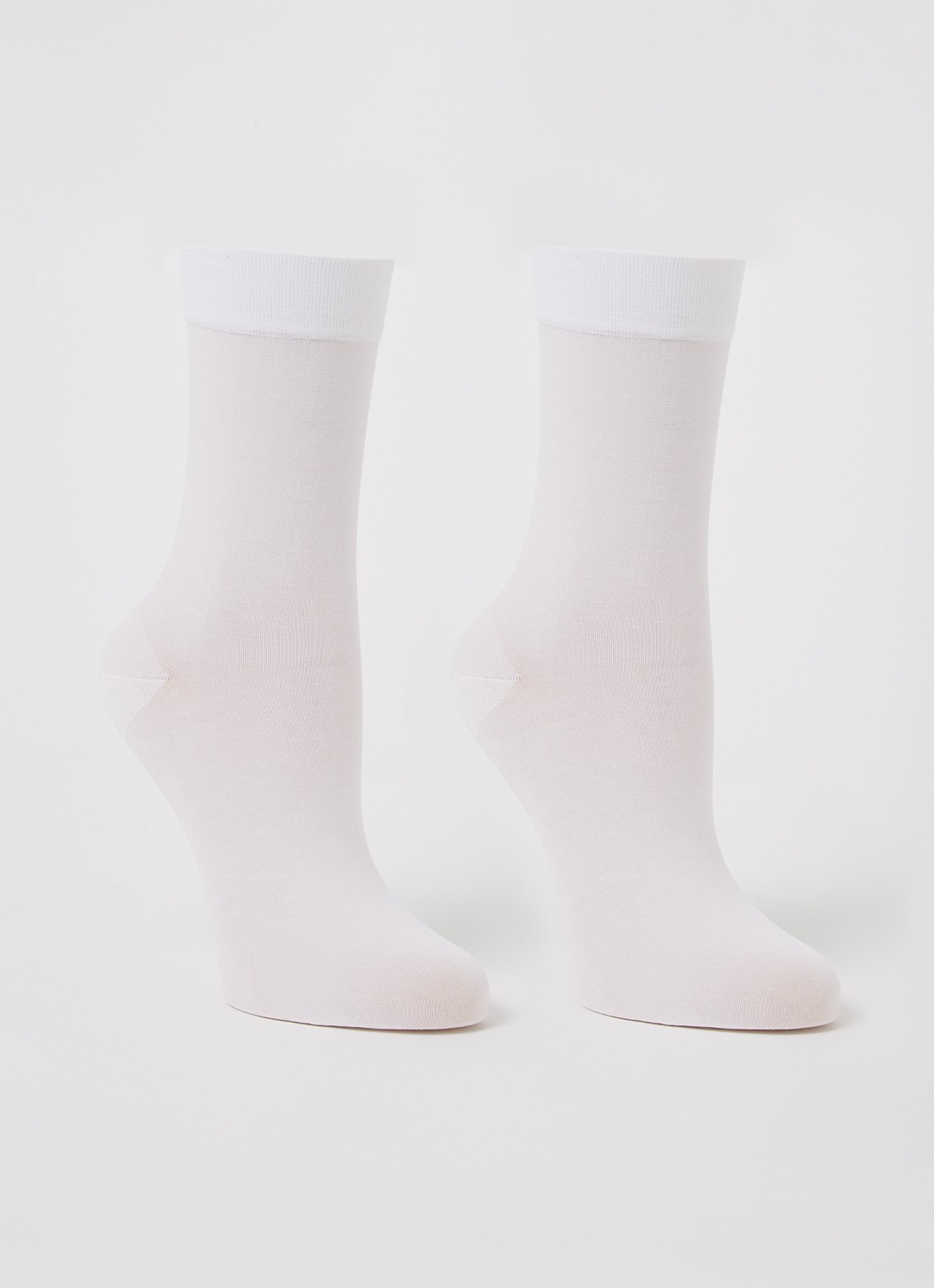 MarcMarcs Ultra Fine sokken in 2-pack  - voorkant wit