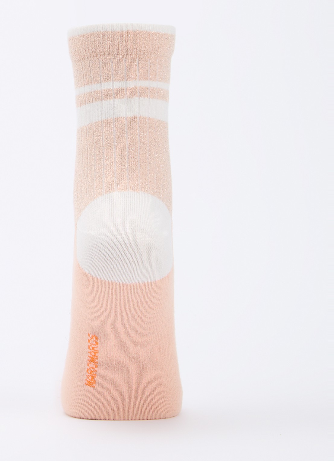MarcMarcs Venna sokken met glitter in 2-pack - voorkant 3 perzikroze