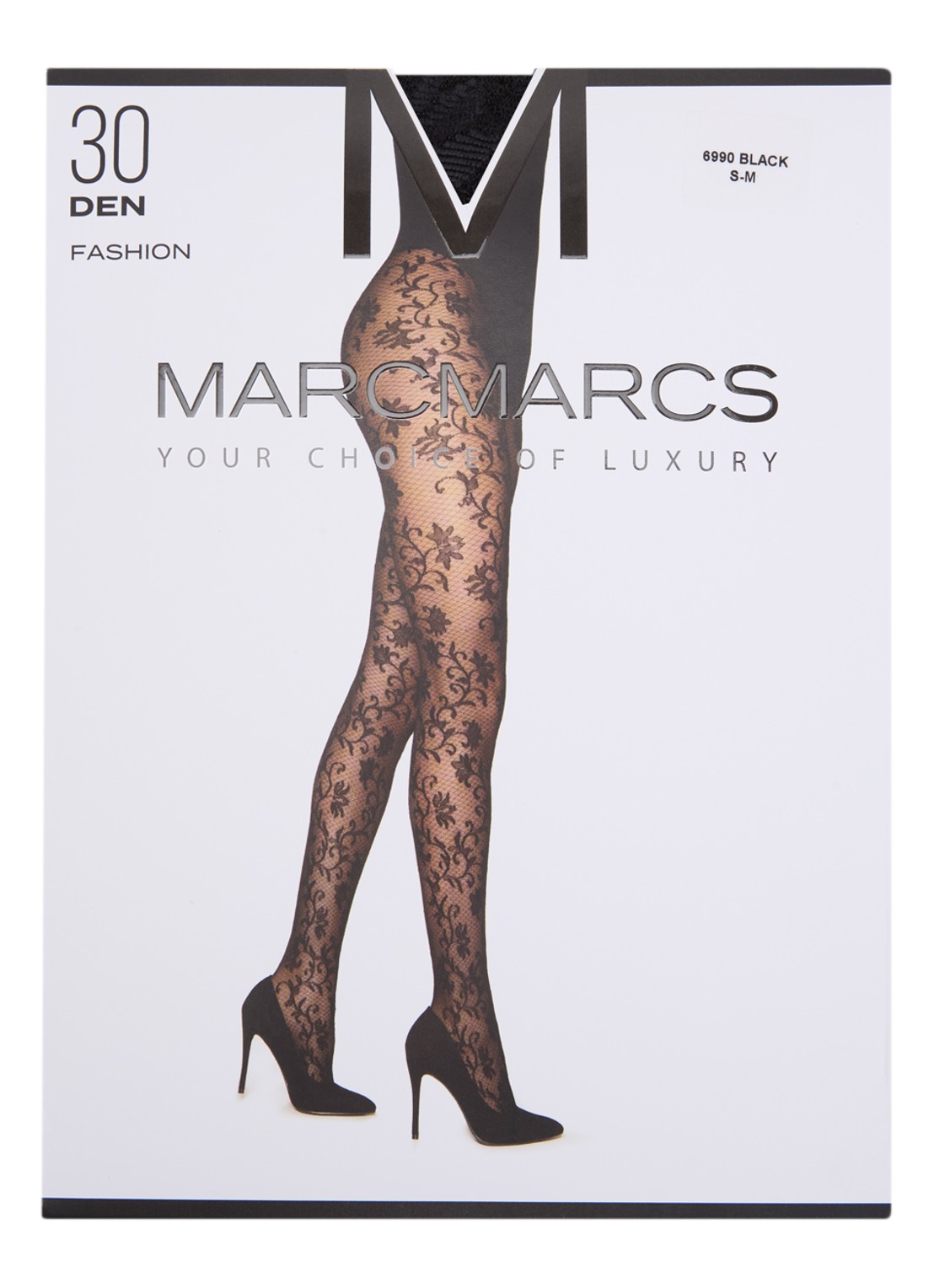 MarcMarcs Woman Tight netpanty in 30 denier - voorkant 3 zwart