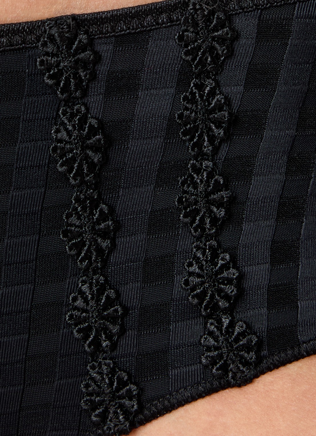 Marie Jo Avero hipster met ruitdessin en glansdraad - detail 4 zwart