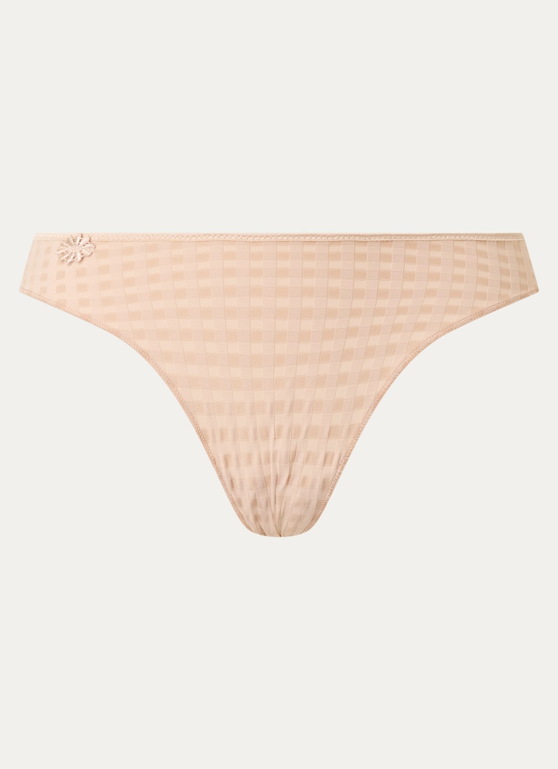 Marie Jo Avero slip met ruitdessin - voorkant 4 beige