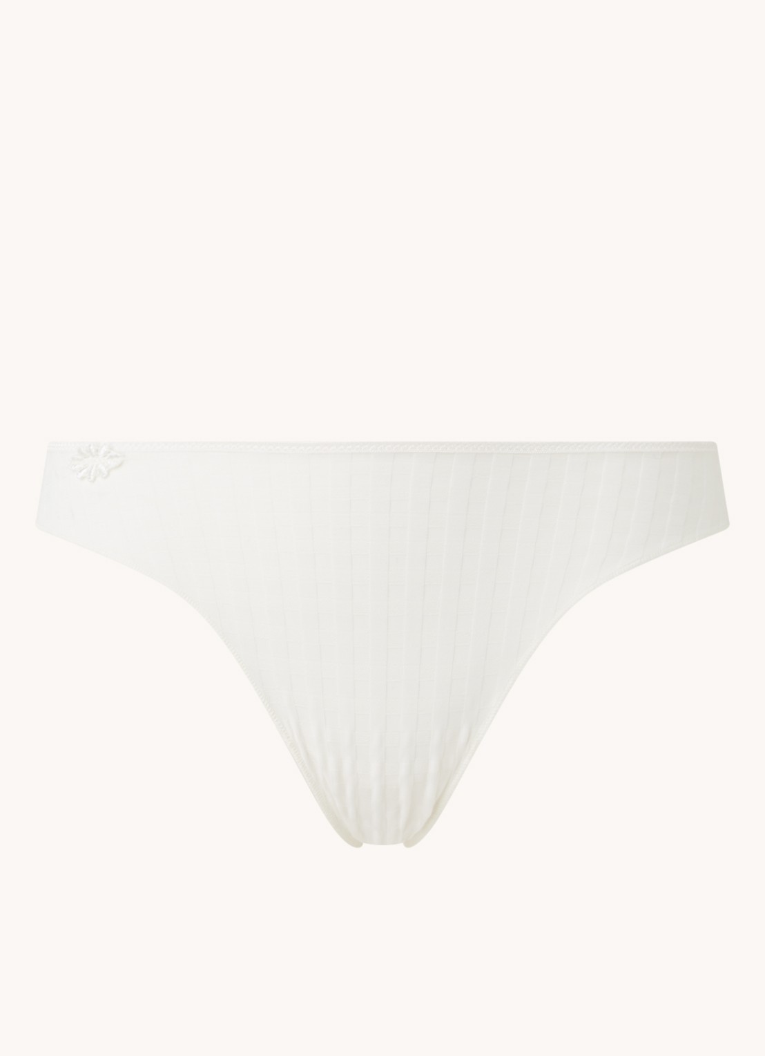 Marie Jo Avero slip met ruitdessin - voorkant 4 gebroken wit