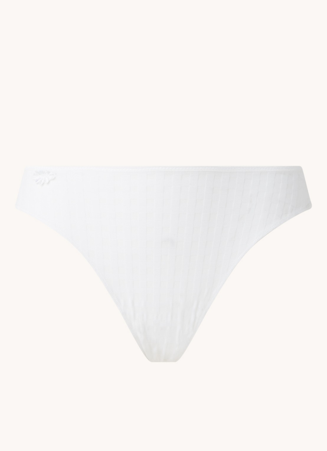 Marie Jo Avero slip met ruitdessin - voorkant 3 wit