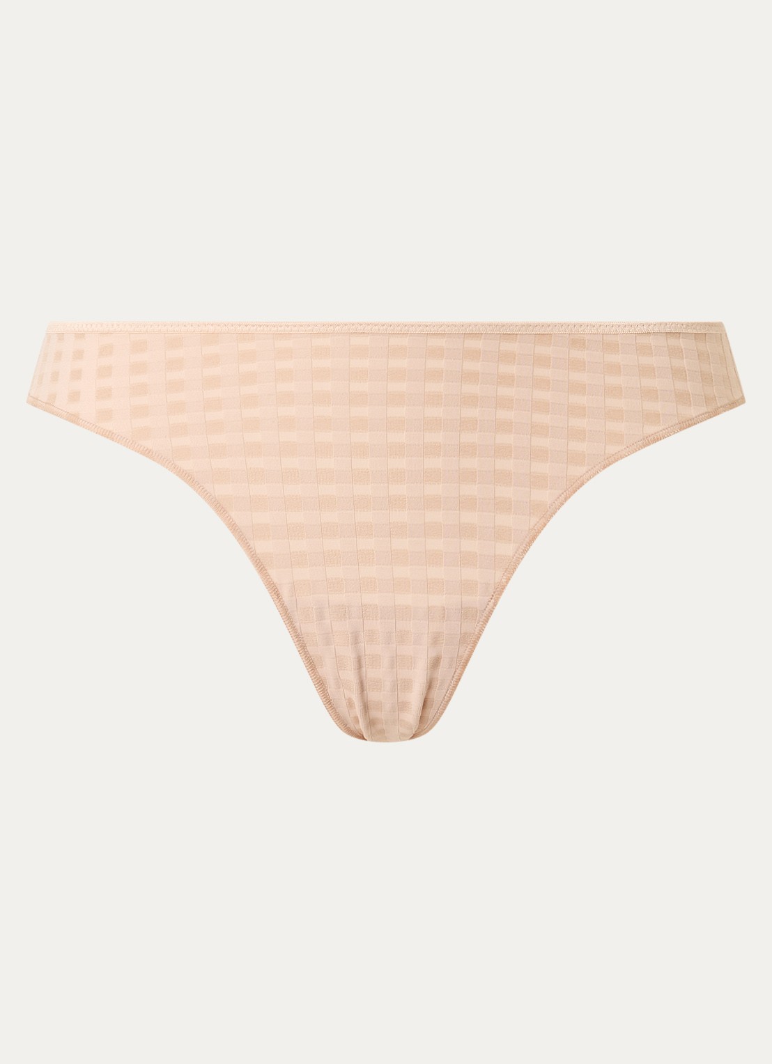 Marie Jo Avero string met ruitdessin - voorkant beige