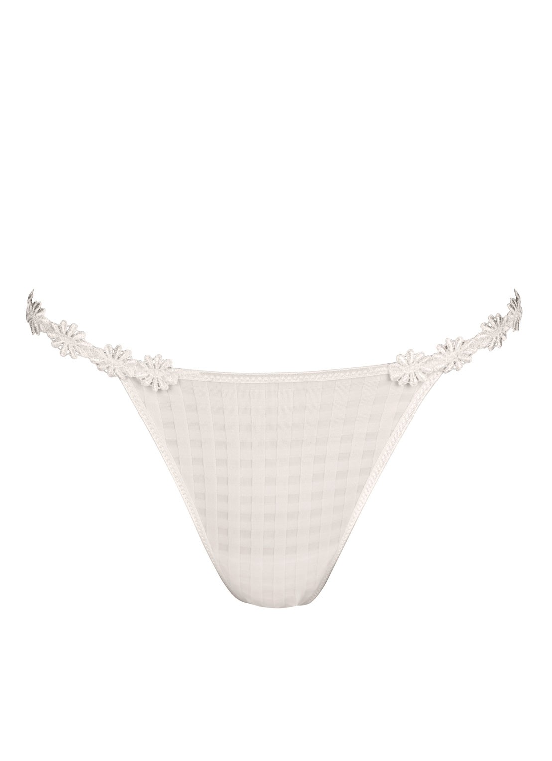 Marie Jo Avero string met ruitdessin - voorkant 5 gebroken wit