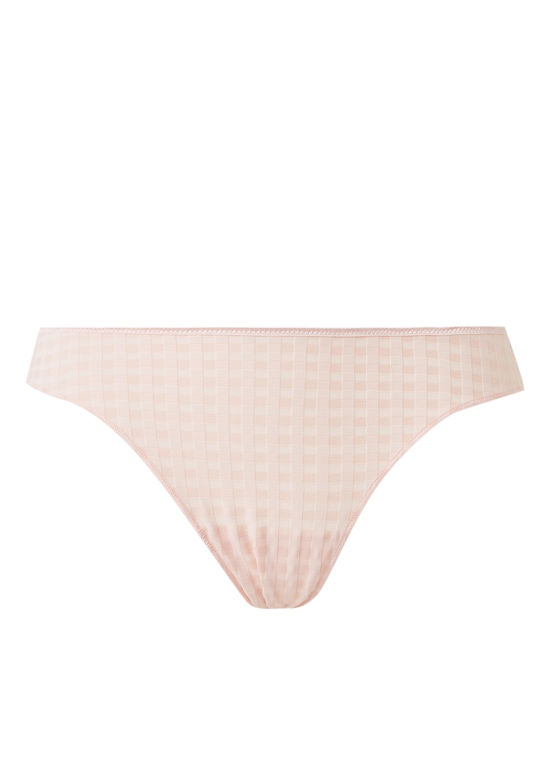 Marie Jo Avero string met ruitdessin - voorkant lichtroze
