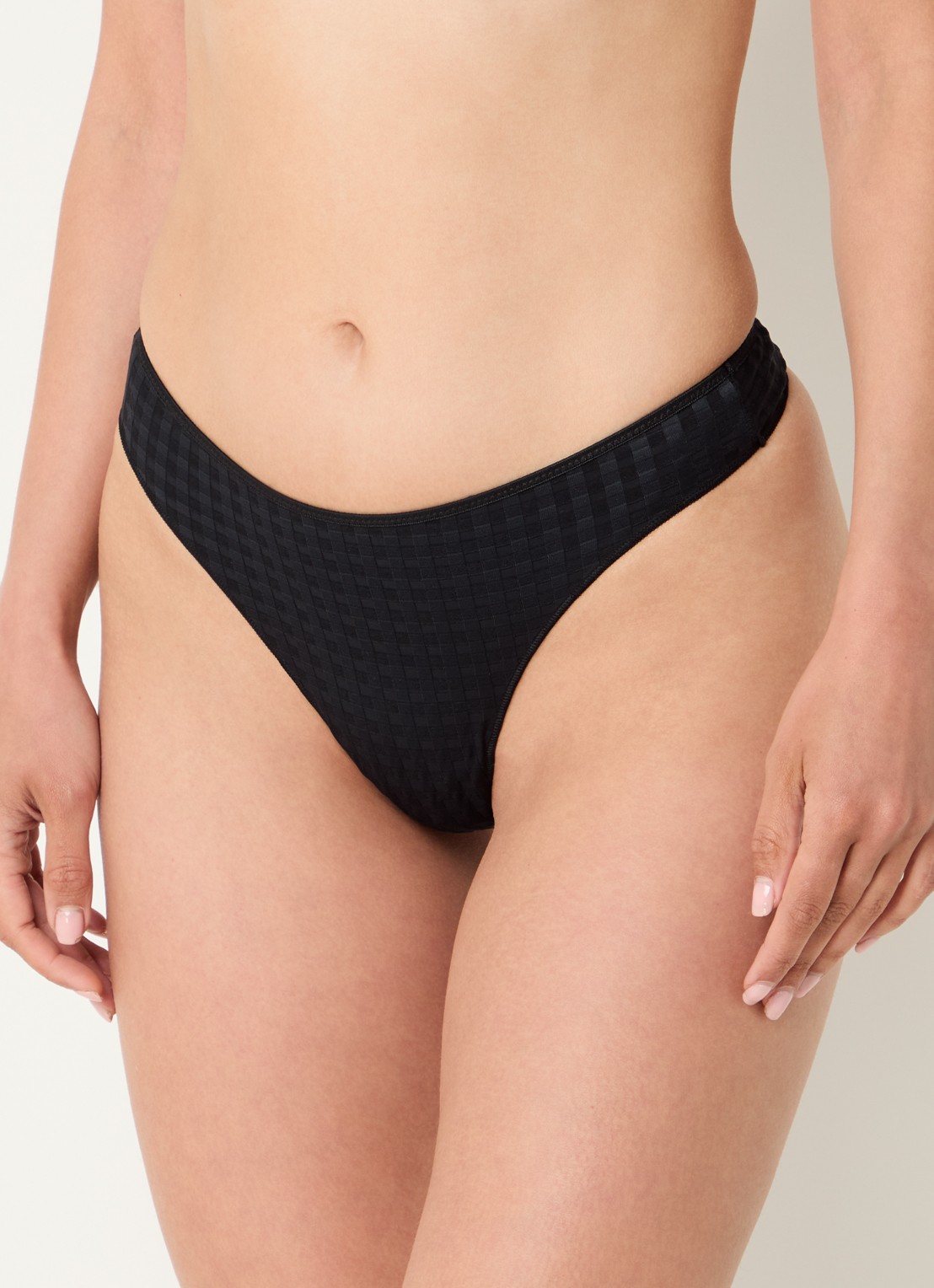 Marie Jo Avero string met ruitdessin - detail zwart