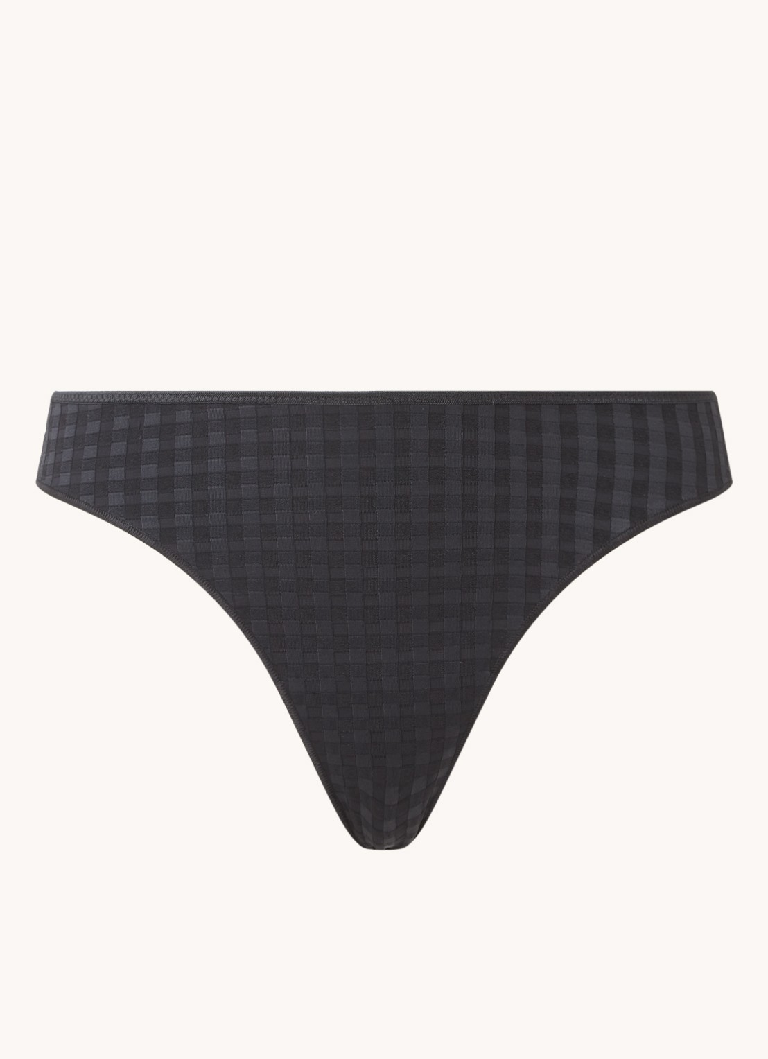 Marie Jo Avero string met ruitdessin - voorkant 8 zwart