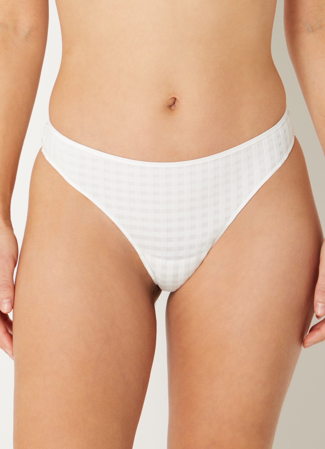Marie Jo Avero string met ruitdessin - detail 2 ivoor