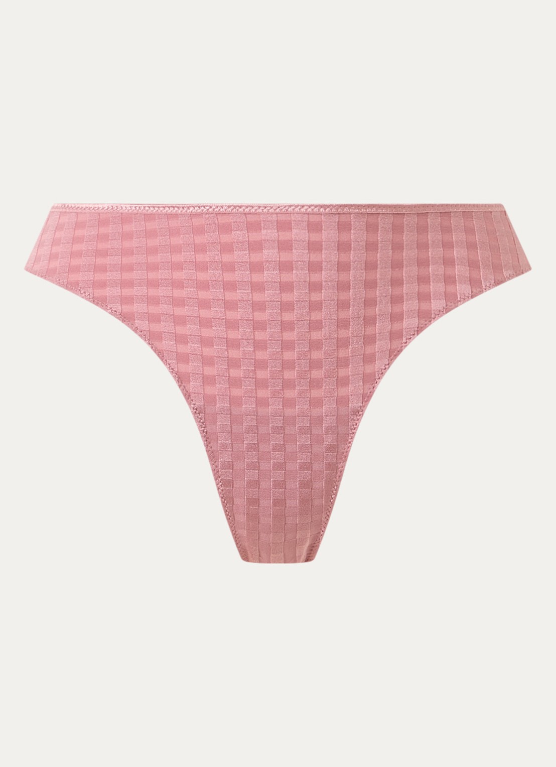 Marie Jo Avero string met ruitdessin - voorkant 4 oudroze
