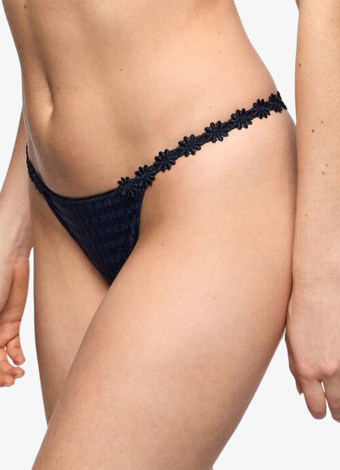 Marie Jo Avero string met ruitdessin - detail 2 donkerblauw