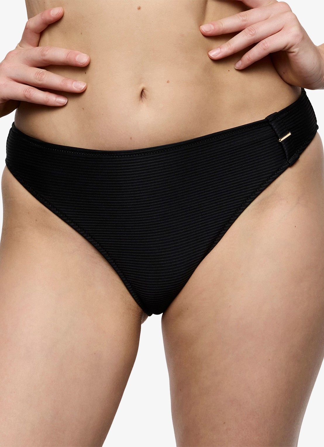 Marie Jo Cassie bikinislip met structuur - detail 3 zwart