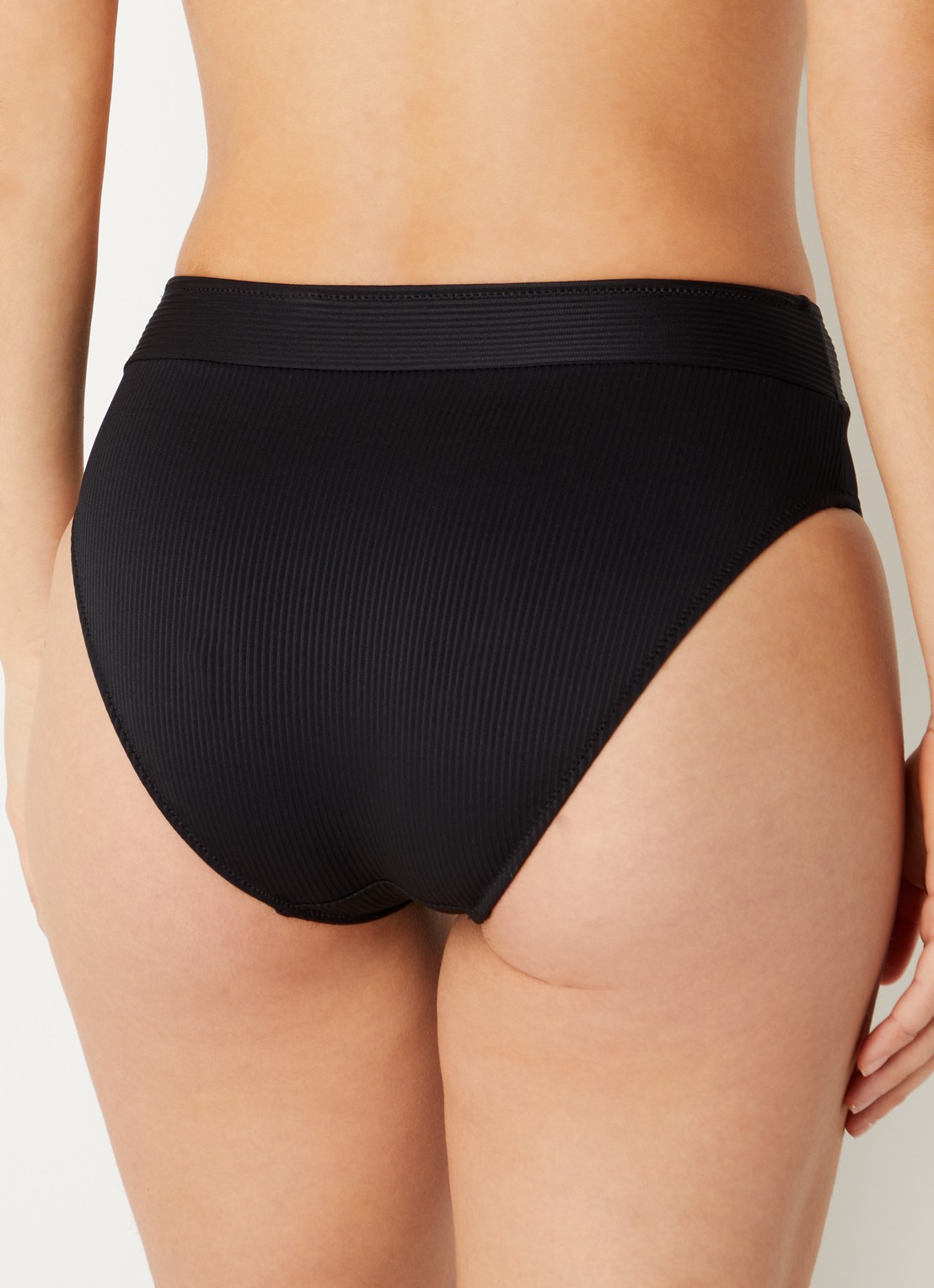 Marie Jo Cassie high waisted bikinislip met structuur - achterkant 5 zwart