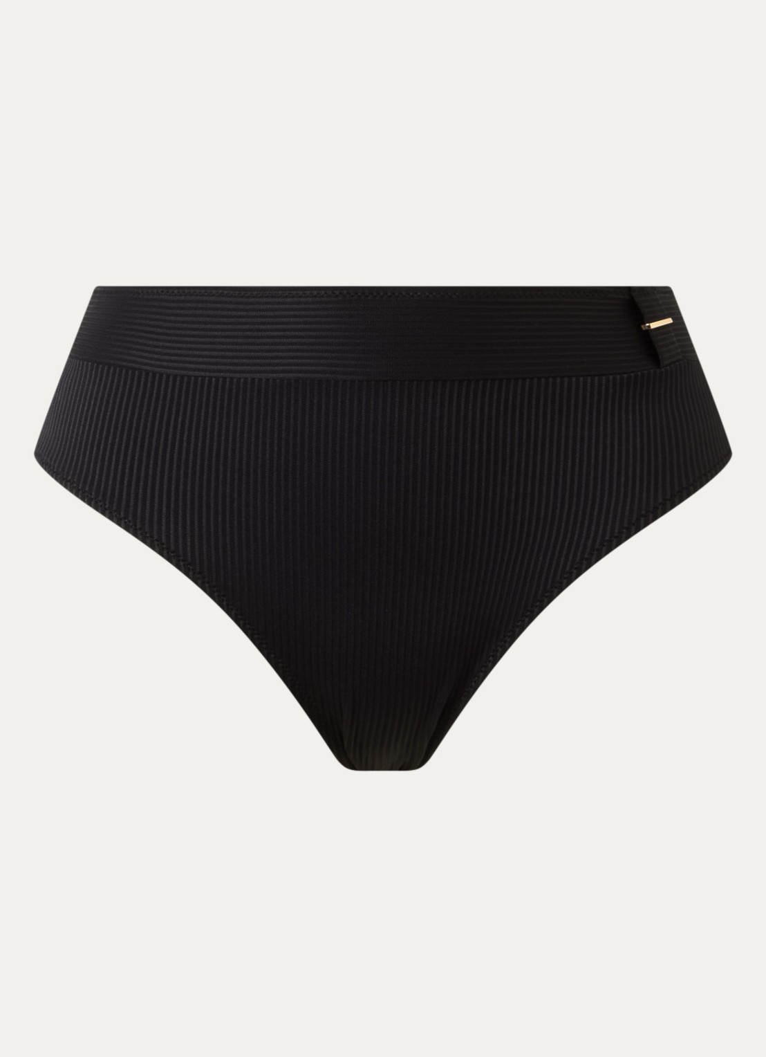Marie Jo Cassie high waisted bikinislip met structuur - voorkant 3 zwart