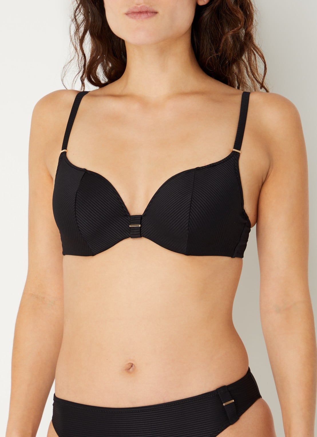 Marie Jo Cassie voorgevormde bikinitop met structuur - detail 3 zwart