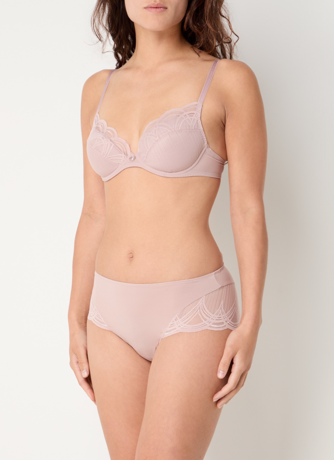 Marie Jo Cathia slip met kant - voorkant 5 oudroze