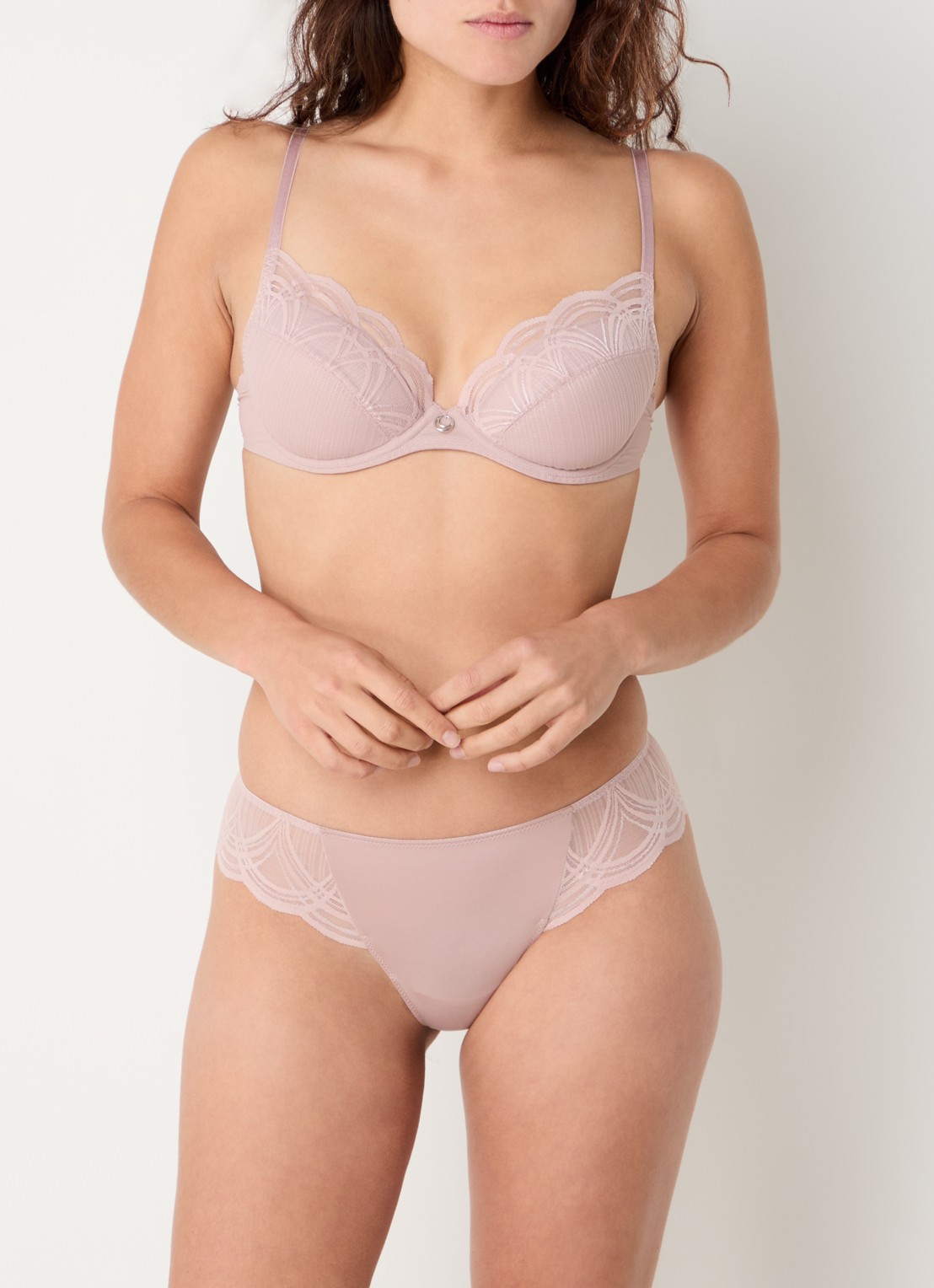 Marie Jo Cathia tanga met kant - voorkant 2 oudroze