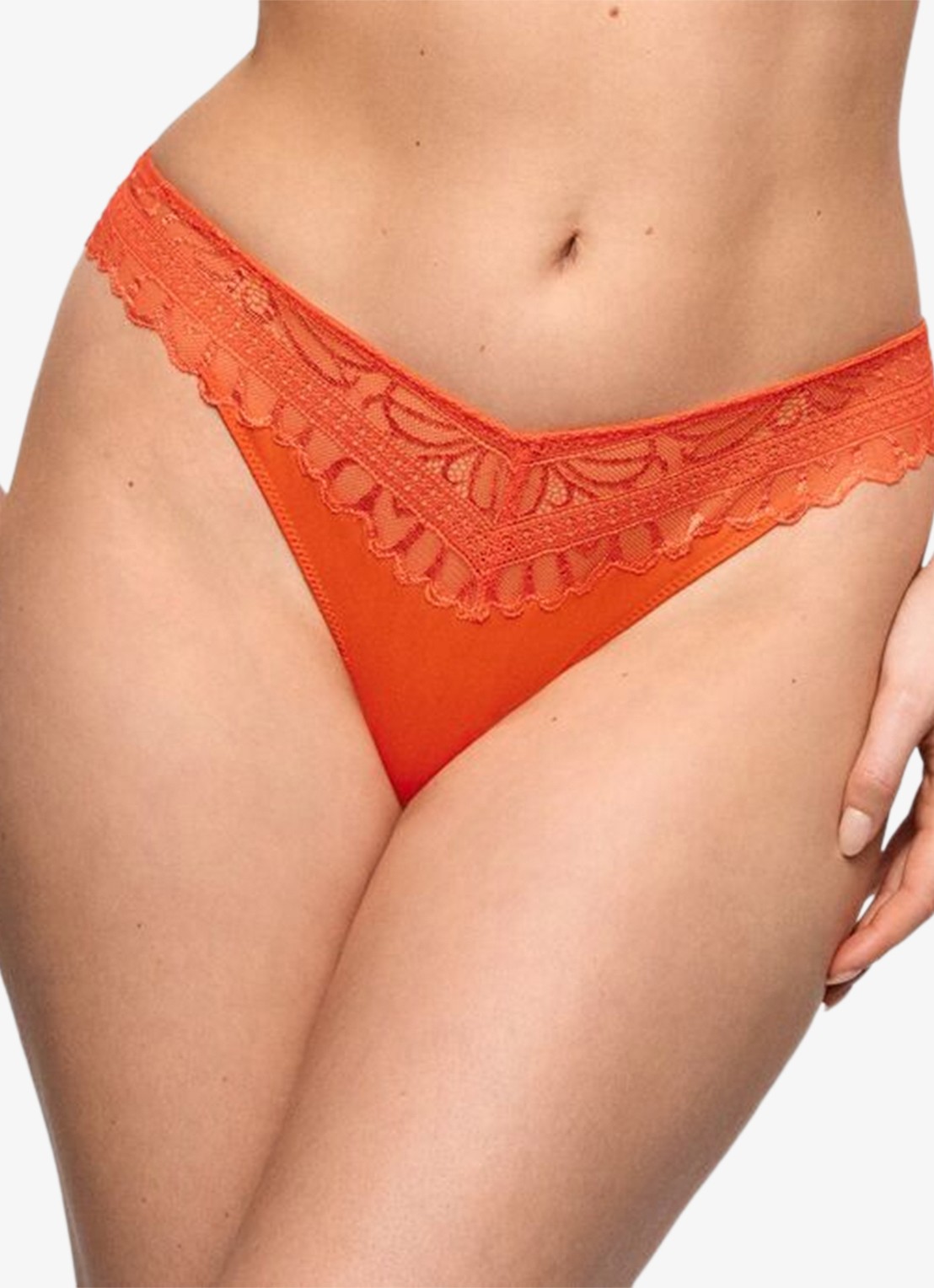 Marie Jo Cerina string met kant - detail 3 oranje
