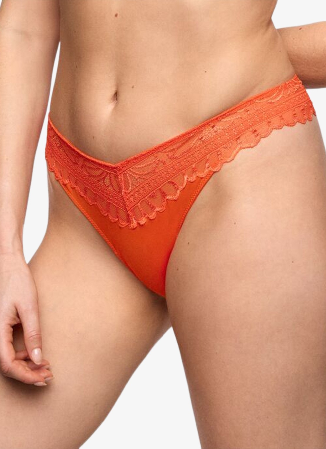 Marie Jo Cerina string met kant - detail 4 oranje