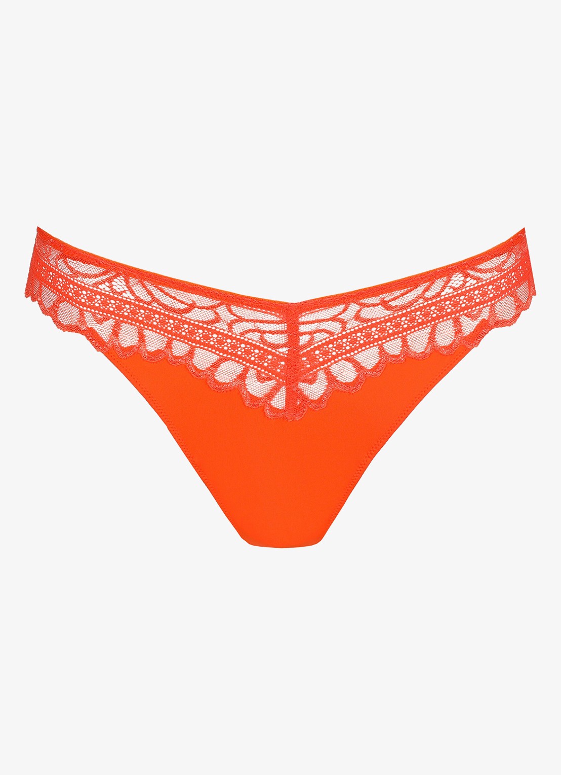 Marie Jo Cerina string met kant - voorkant oranje