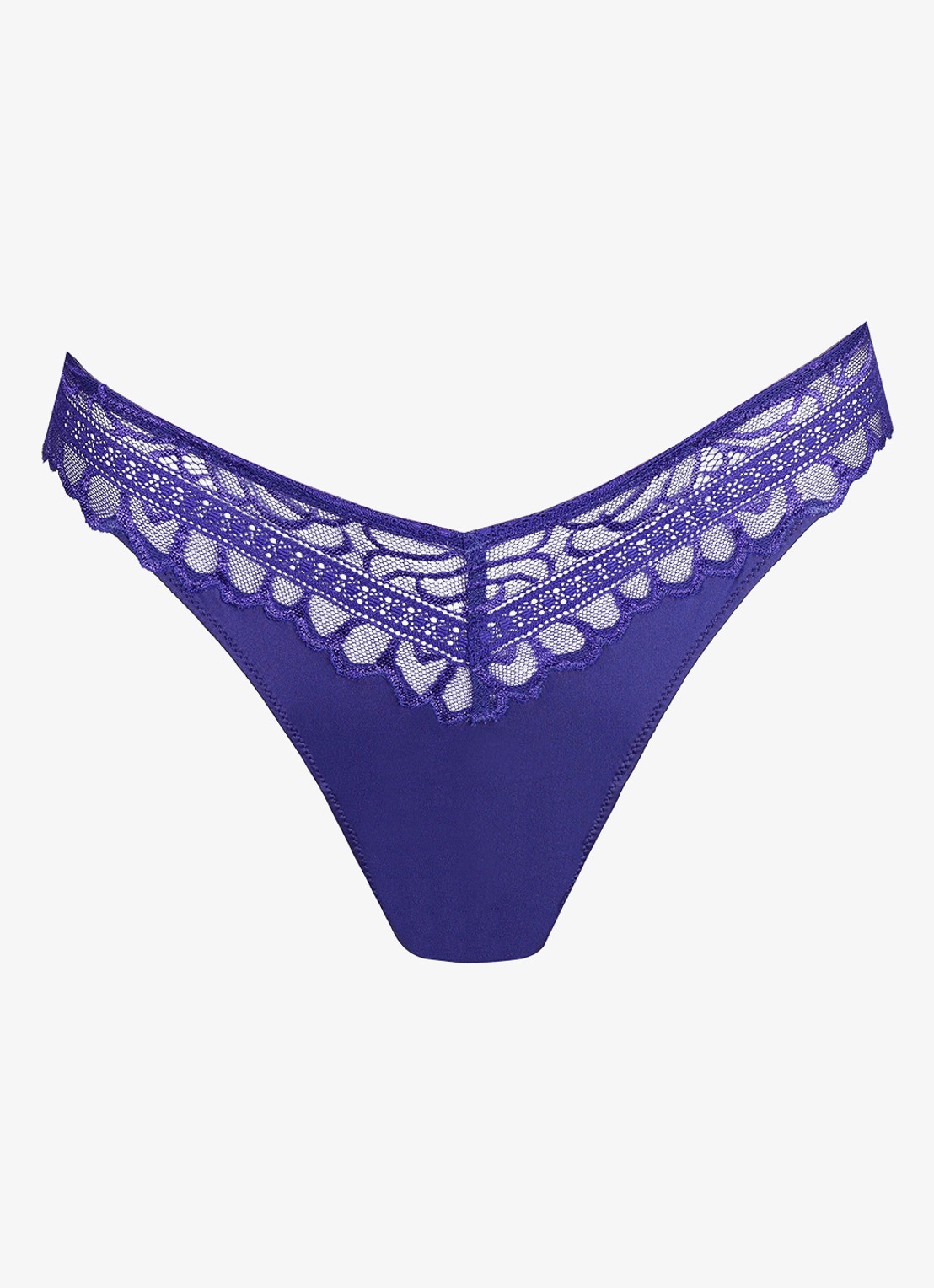 Marie Jo Cerina string met kant - voorkant donkerblauw