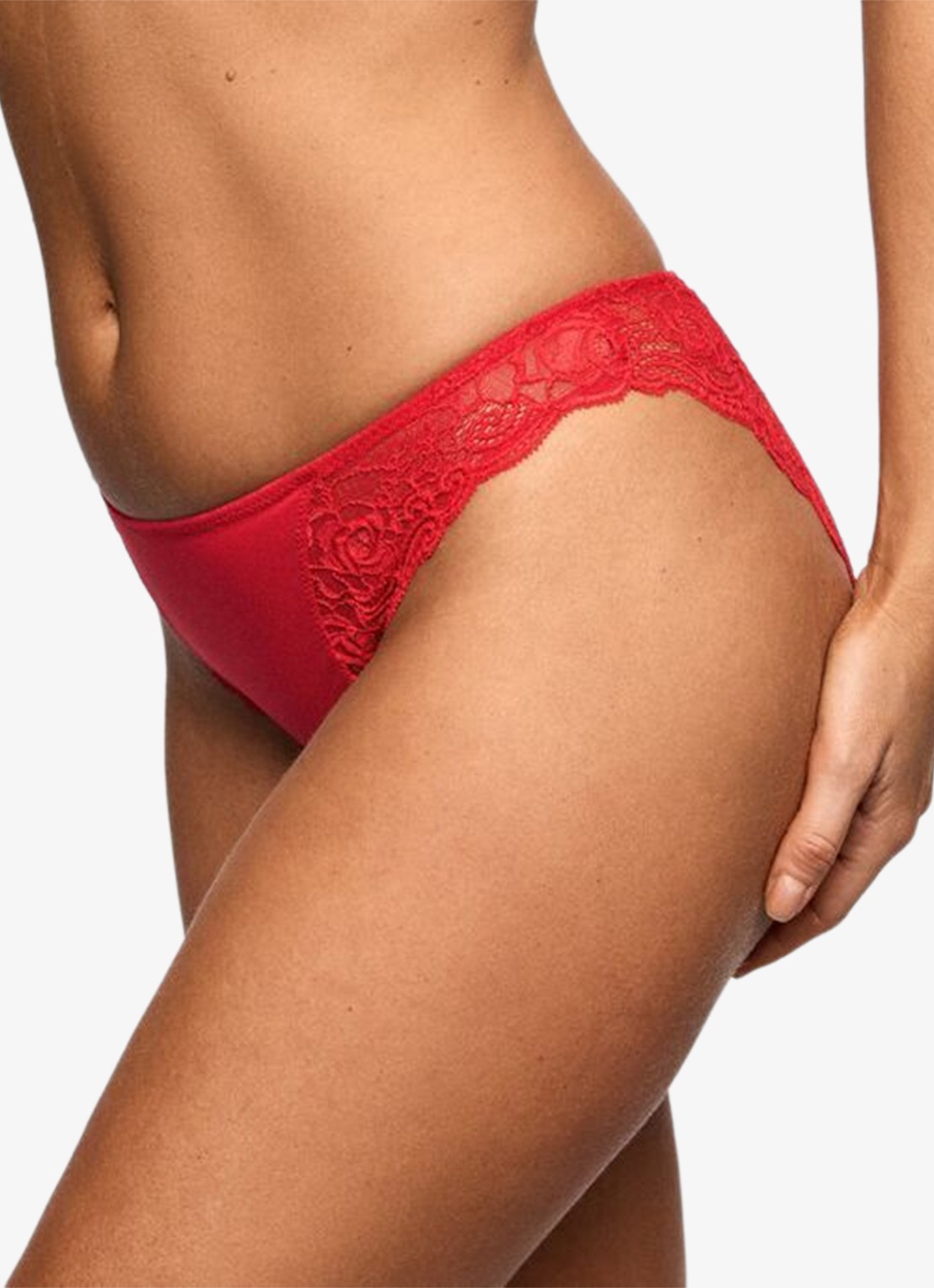 Marie Jo Cyrile slip met kant - detail 2 rood