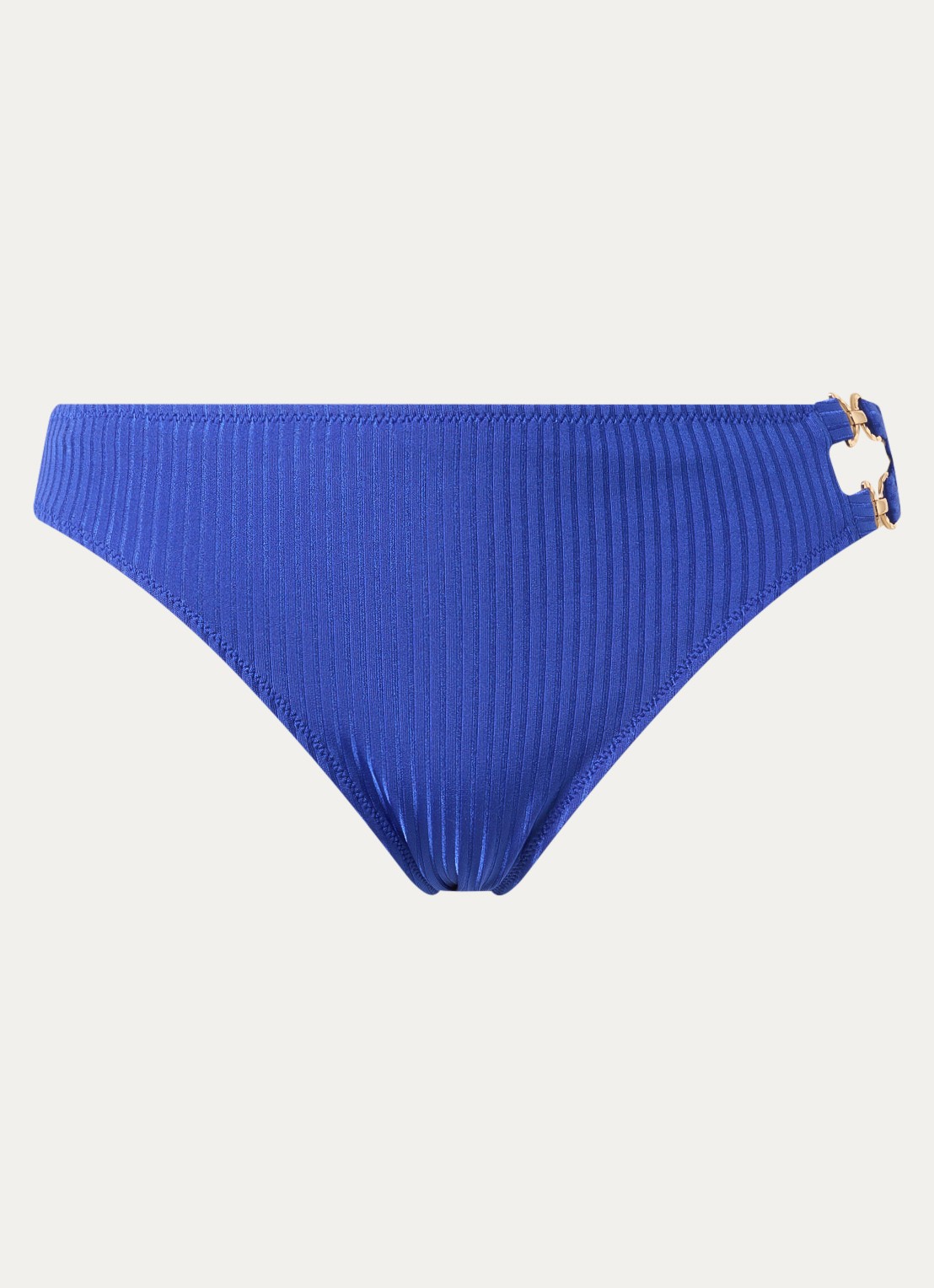 Marie Jo Emly bikinislip met ribstructuur - voorkant kobaltblauw