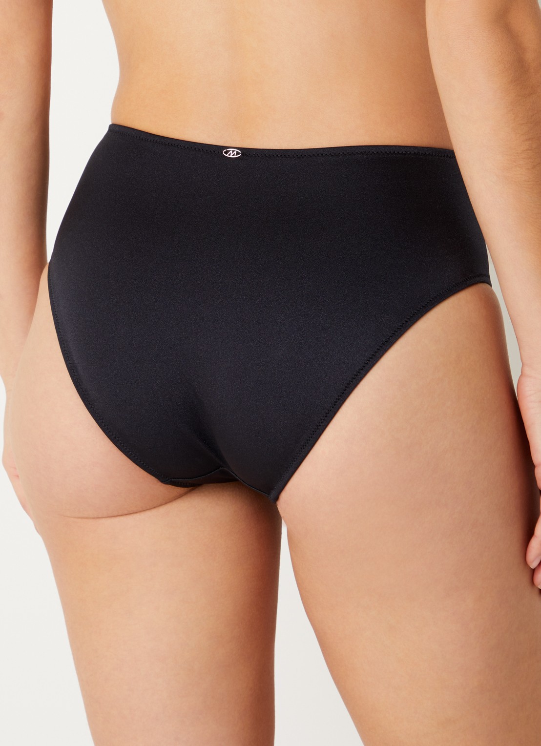 Marie Jo Hello Sunset high waisted bikinislip met glazende finish - achterkant 5 zwart