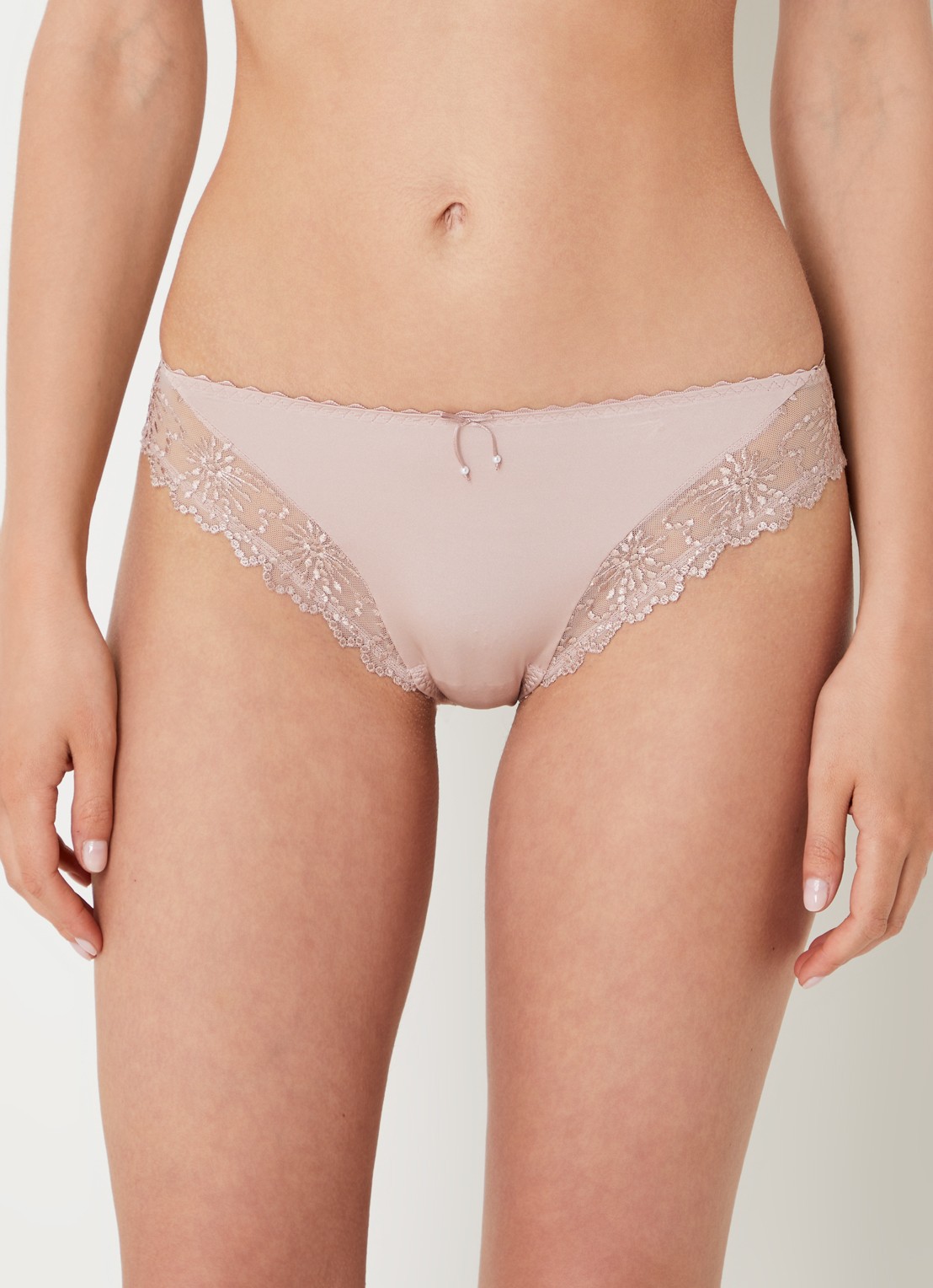 Marie Jo Jane slip met mesh en borduring - detail 4 oudroze