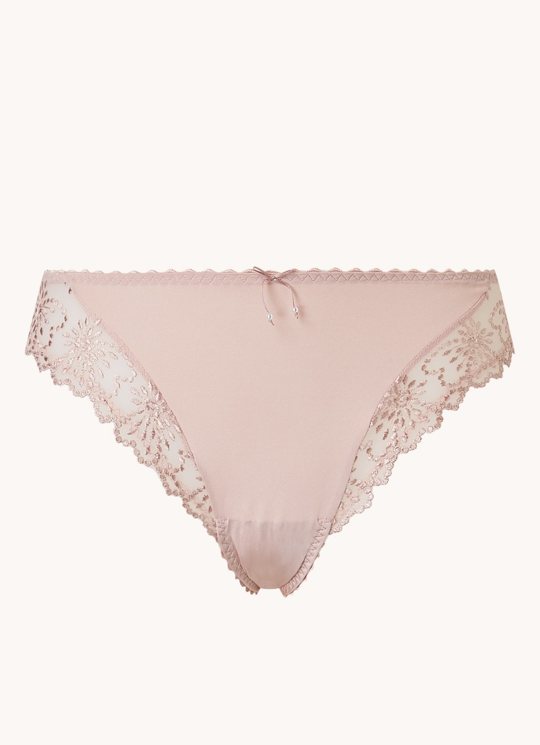 Marie Jo Jane slip met mesh en borduring - voorkant 2 oudroze