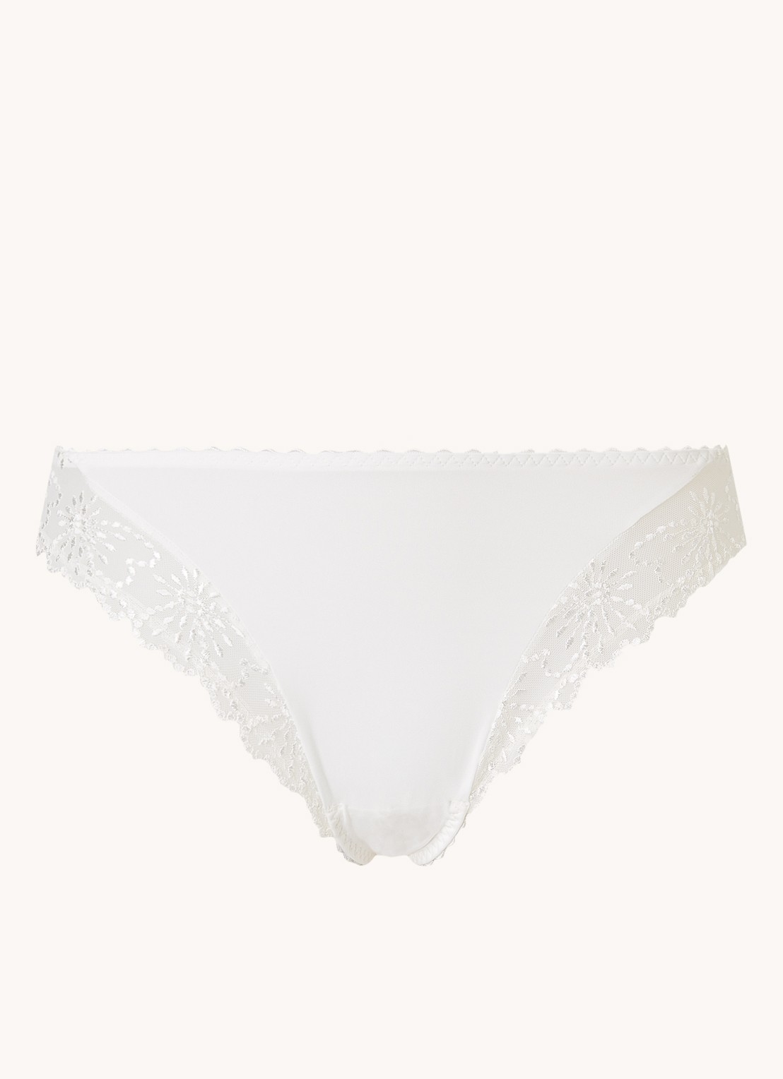 Marie Jo Jane slip met mesh en borduring - voorkant 2 wit