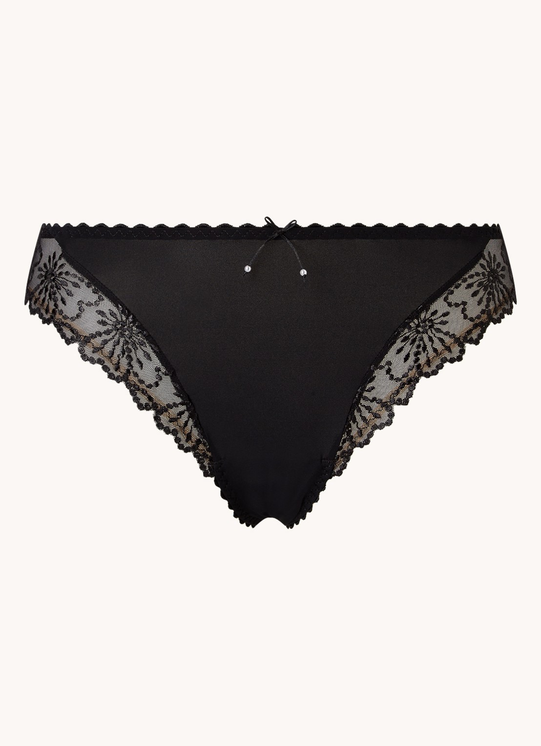 Marie Jo Jane slip met mesh en borduring - voorkant 4 zwart
