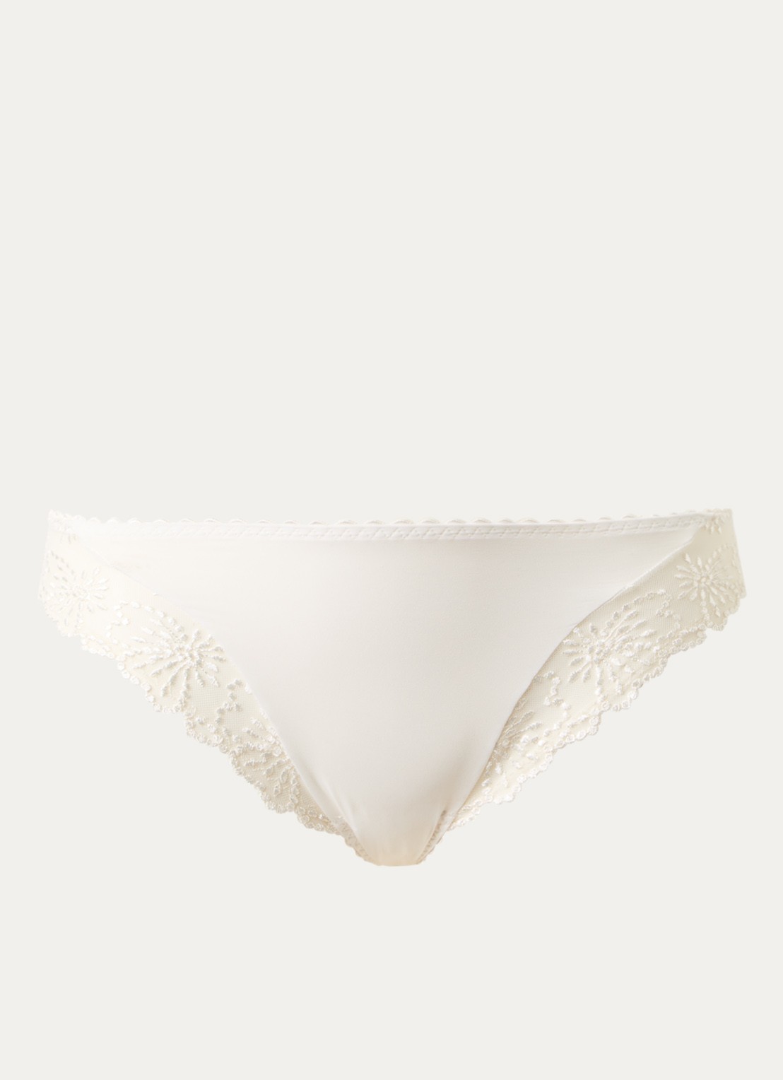 Marie Jo Jane slip met mesh en borduring - voorkant 2 wit