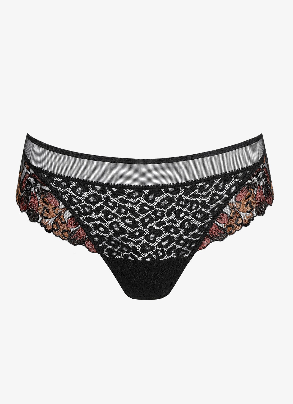 Marie Jo Juliane string met kant - voorkant zwart