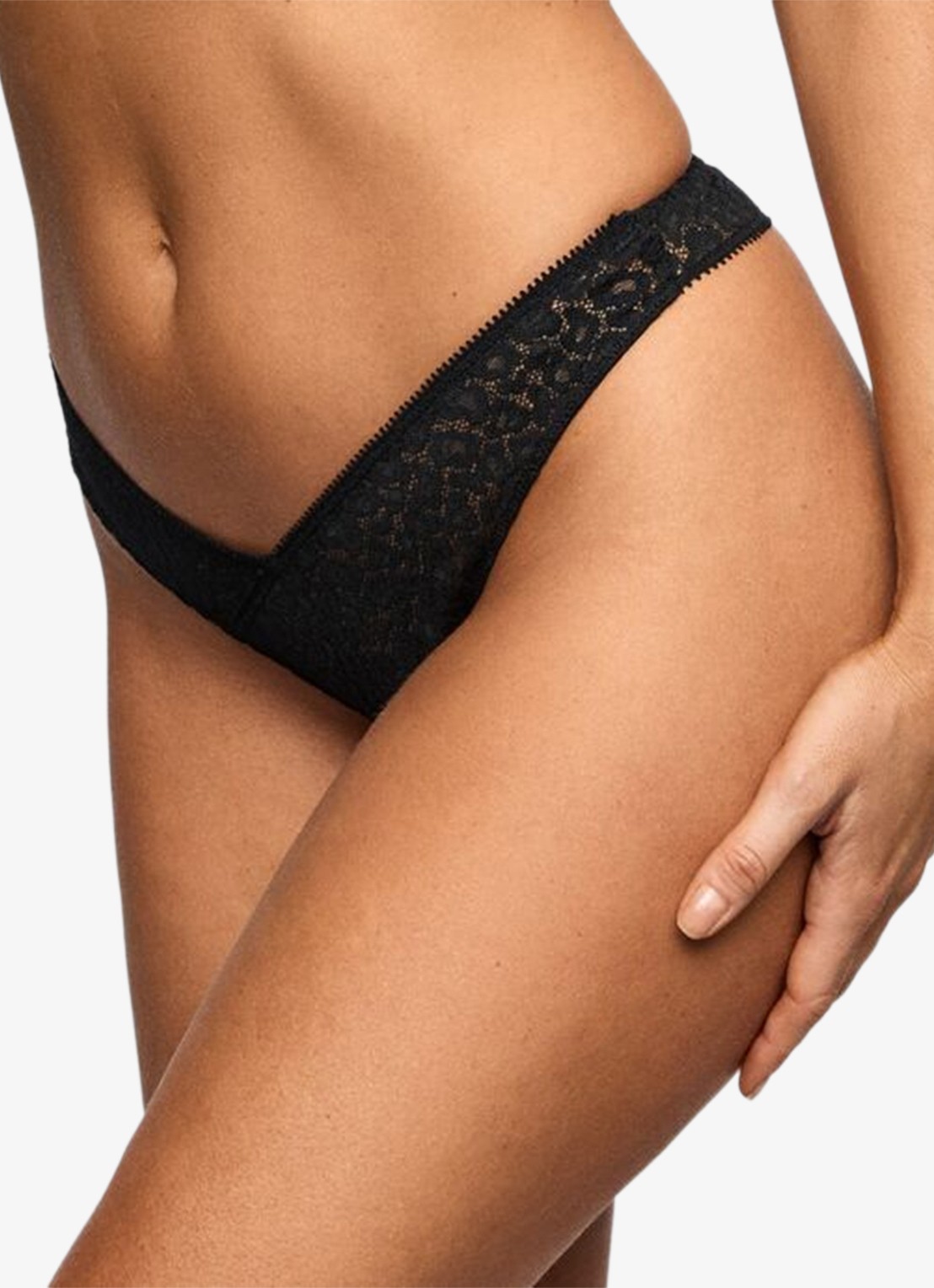 Marie Jo Juliane string met panterprint - detail 2 zwart
