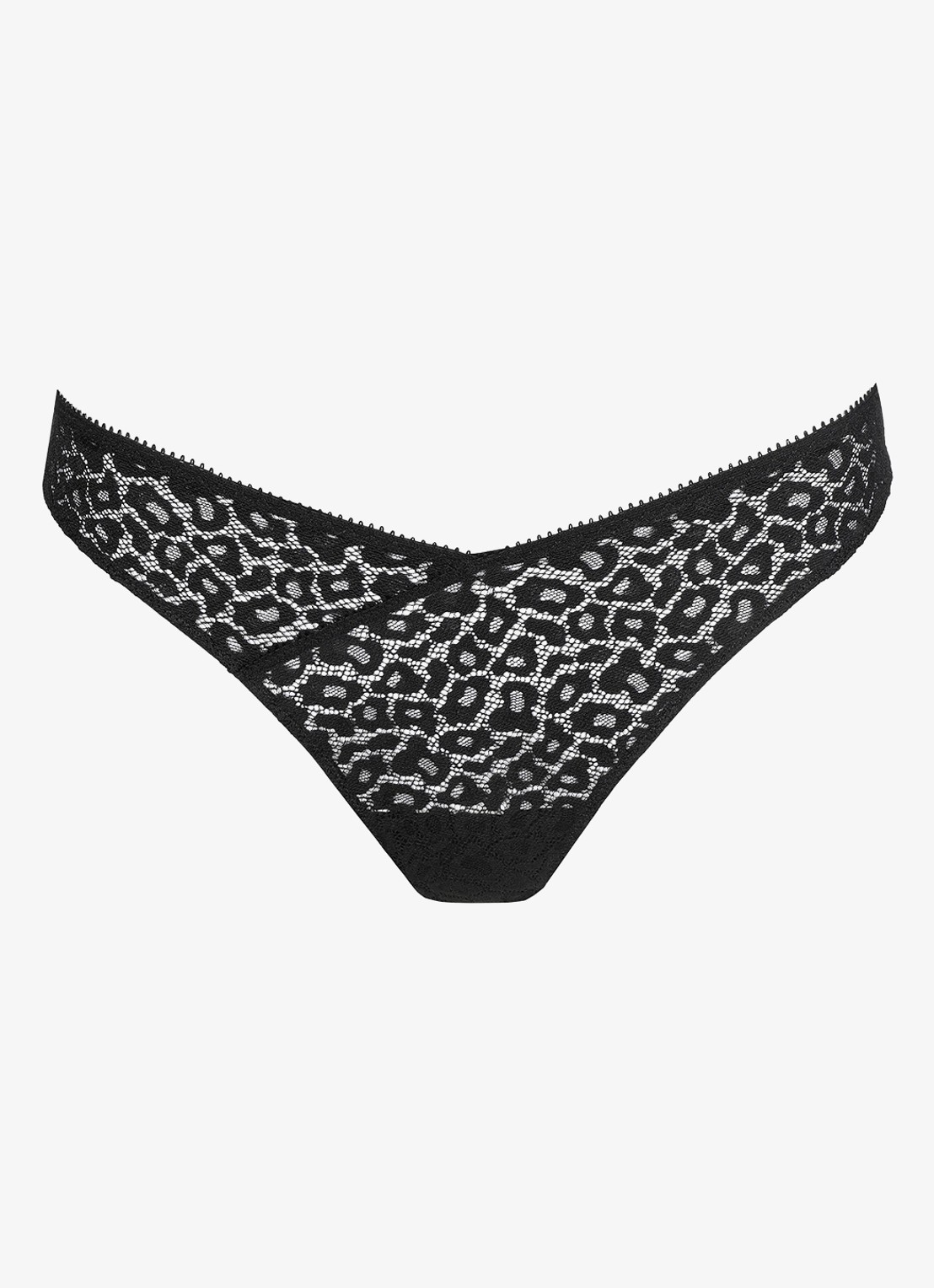 Marie Jo Juliane string met panterprint - voorkant 4 zwart